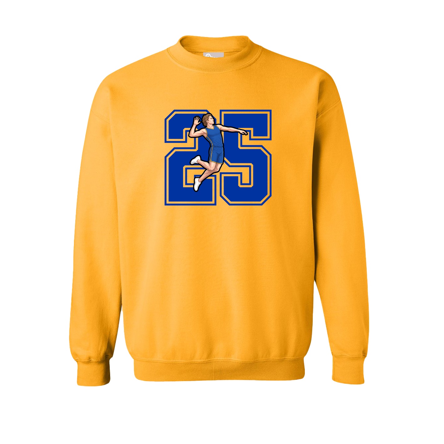 Fleece Crew — Number in Gold