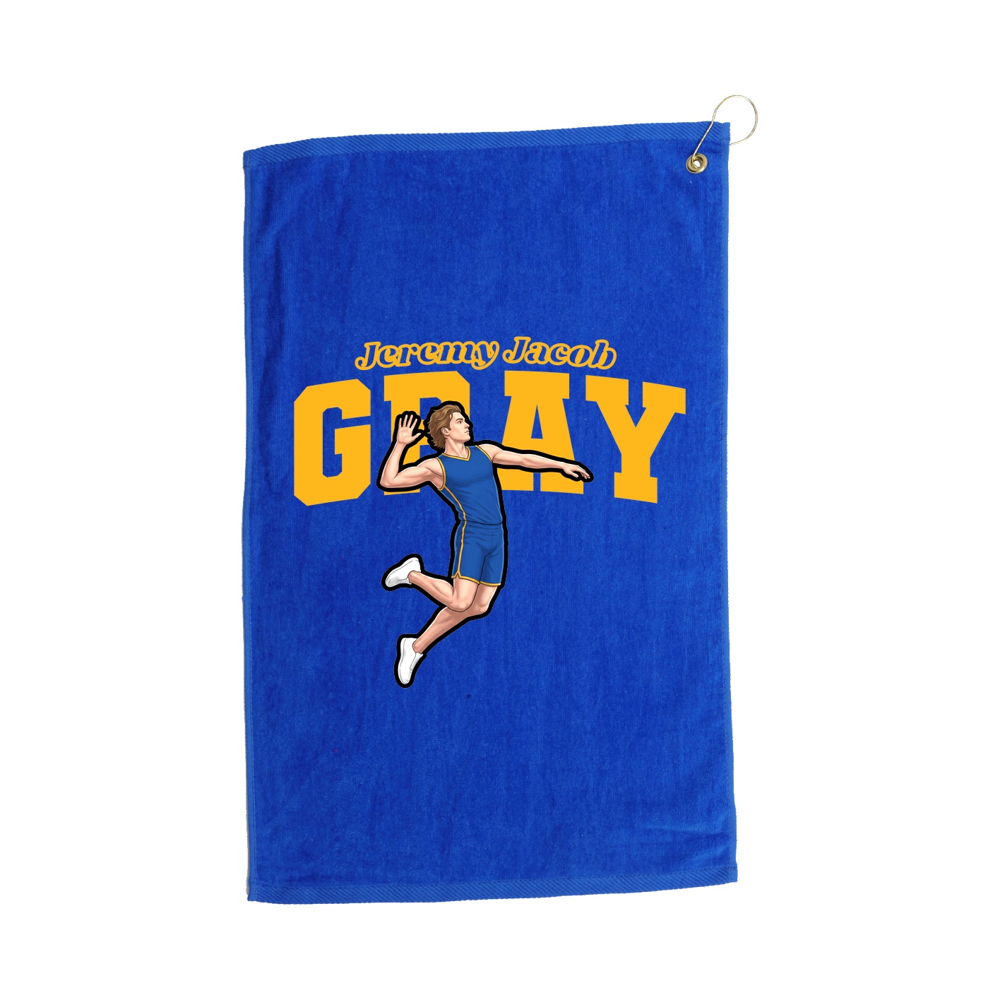 Golf Towel — Name Arch in Royal
