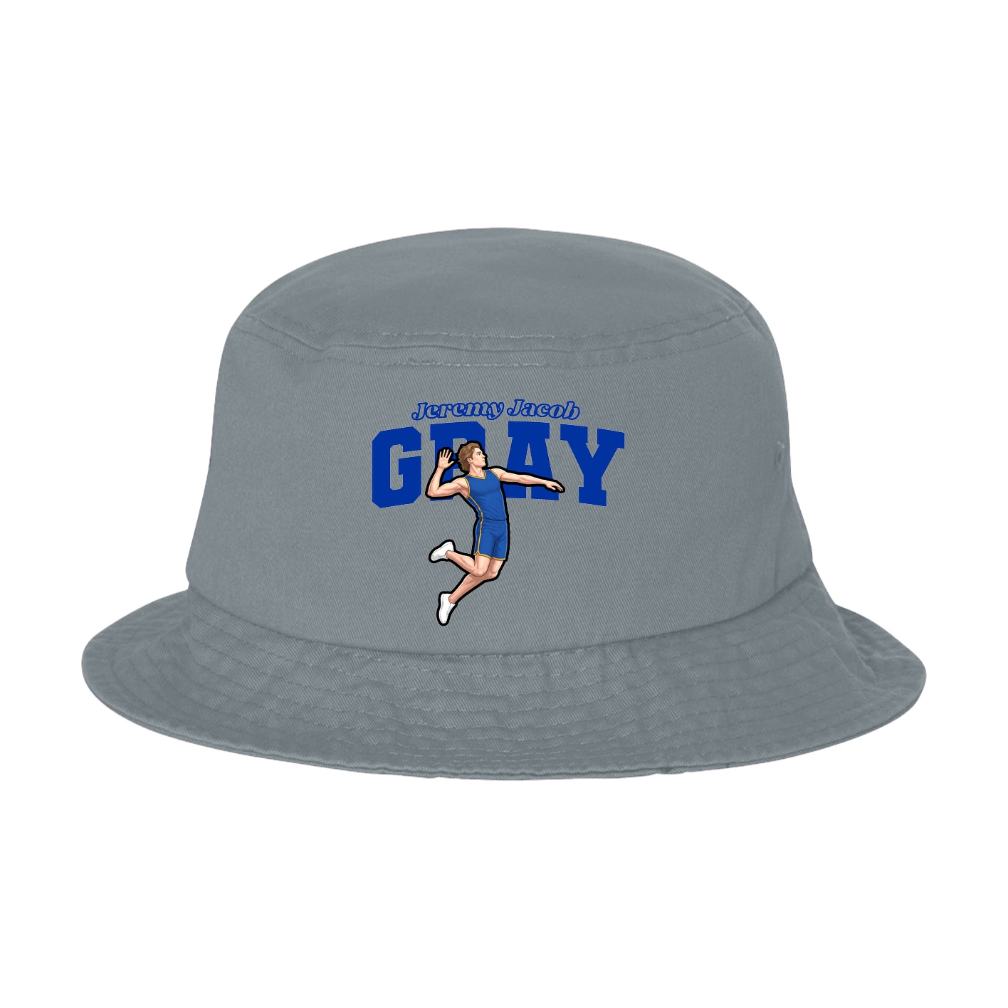 Bucket Cap — Name Arch in Grey