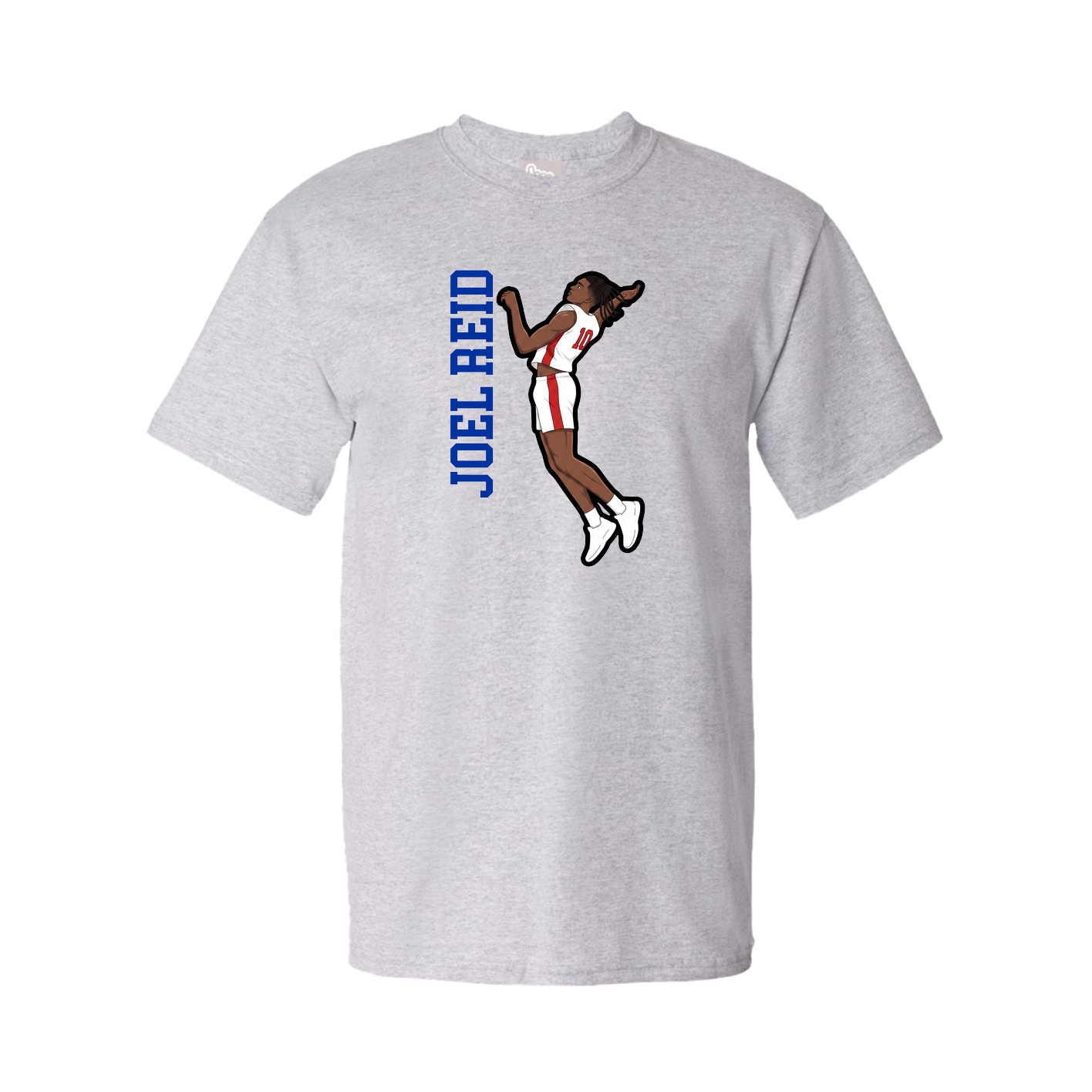 Youth Tee — Name Vertical in Grey