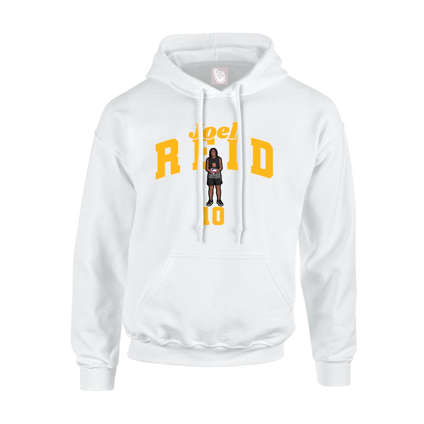 Youth Hoodie — Signature Arch in White