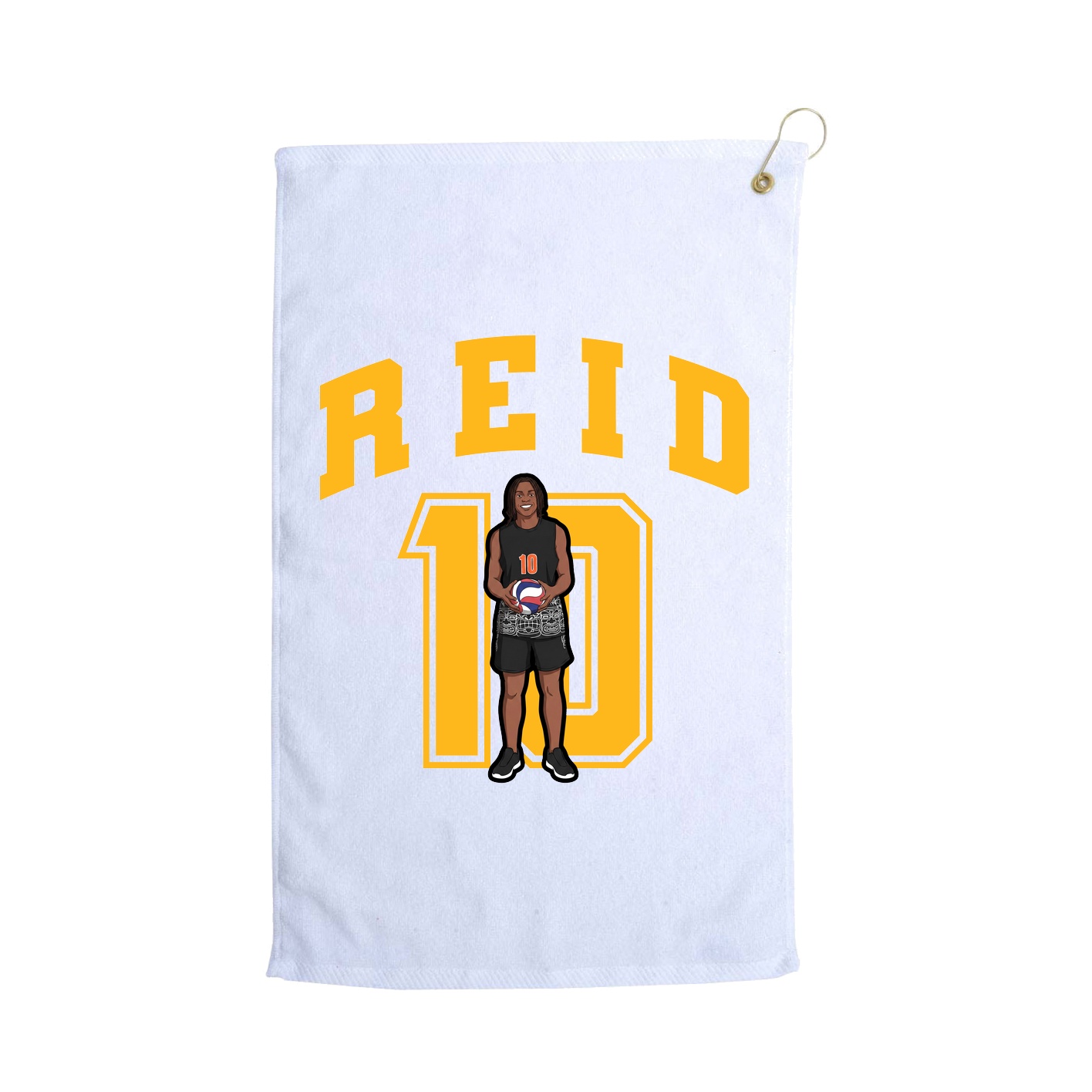 Golf Towel — Number in White