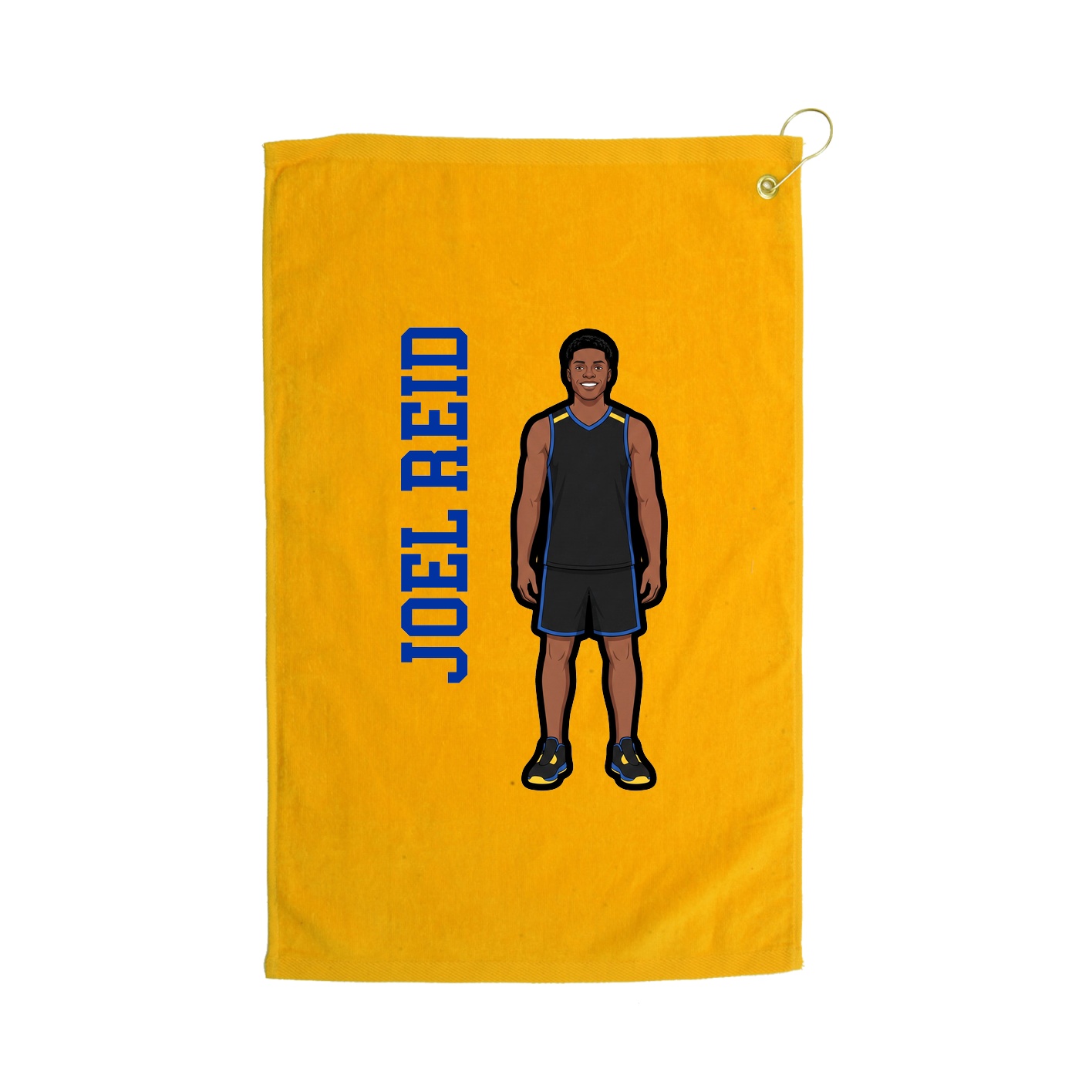 Golf Towel — Name Vertical in Gold
