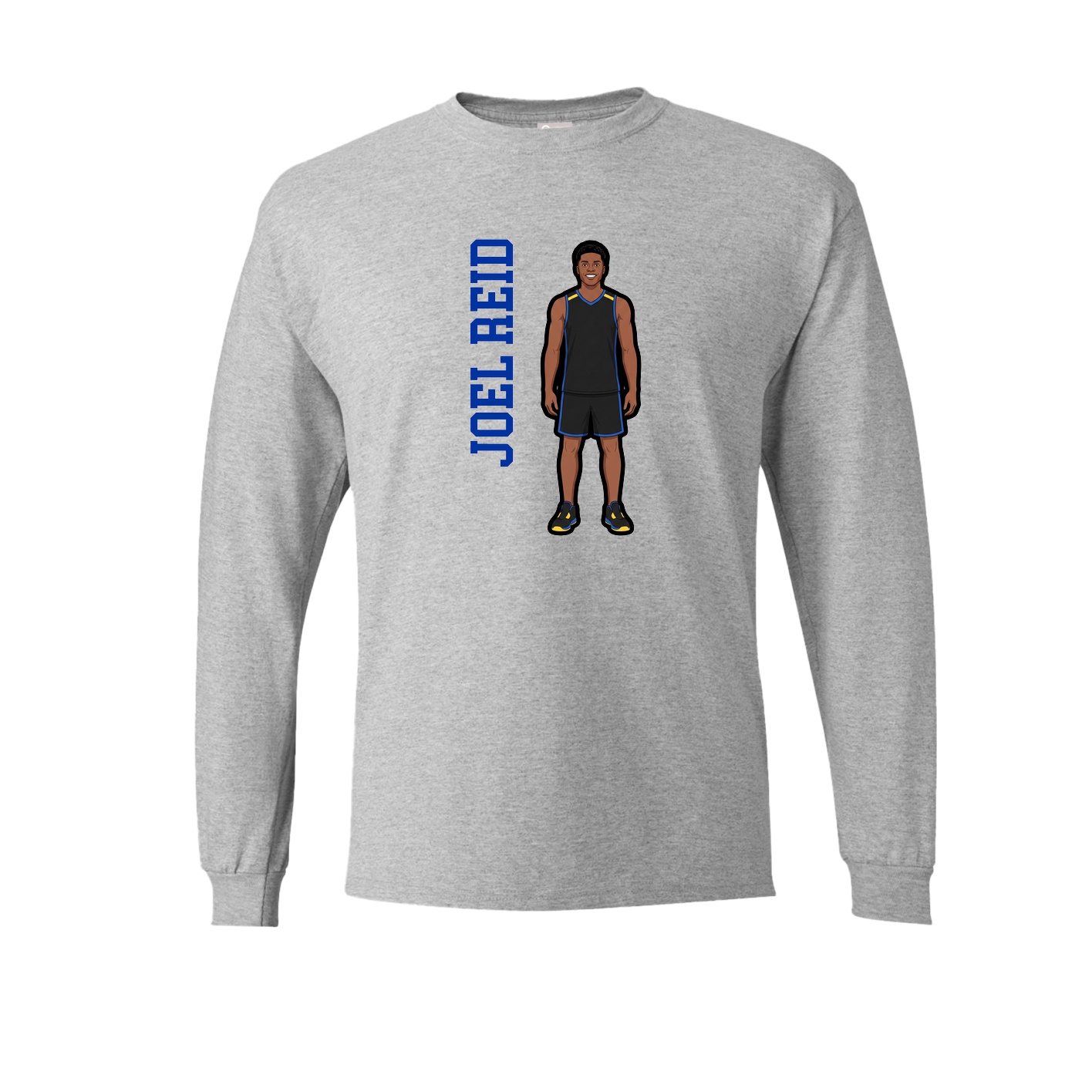 Long Sleeve Tee — Name Vertical in Grey