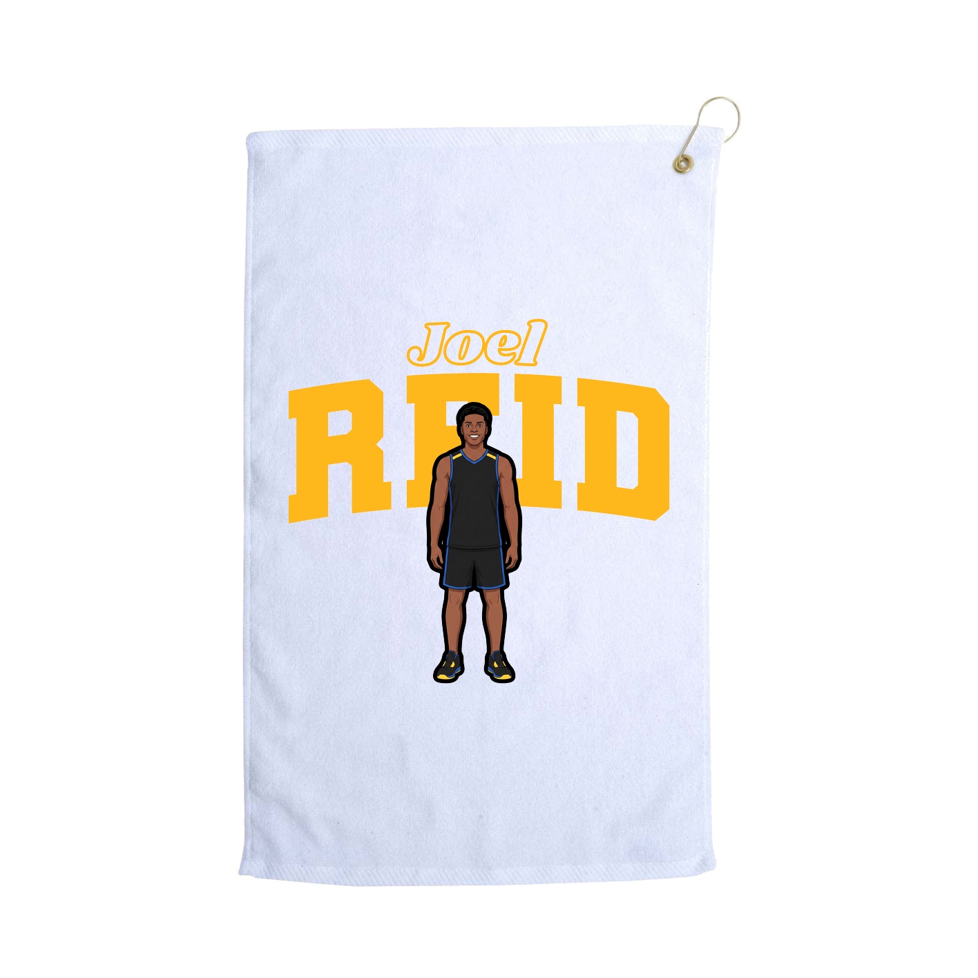 Golf Towel — Name Arch in White