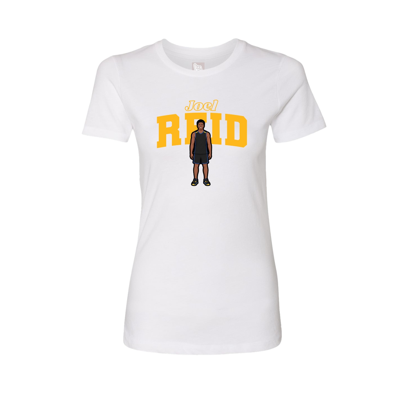 Womens Tee — Name Arch in White