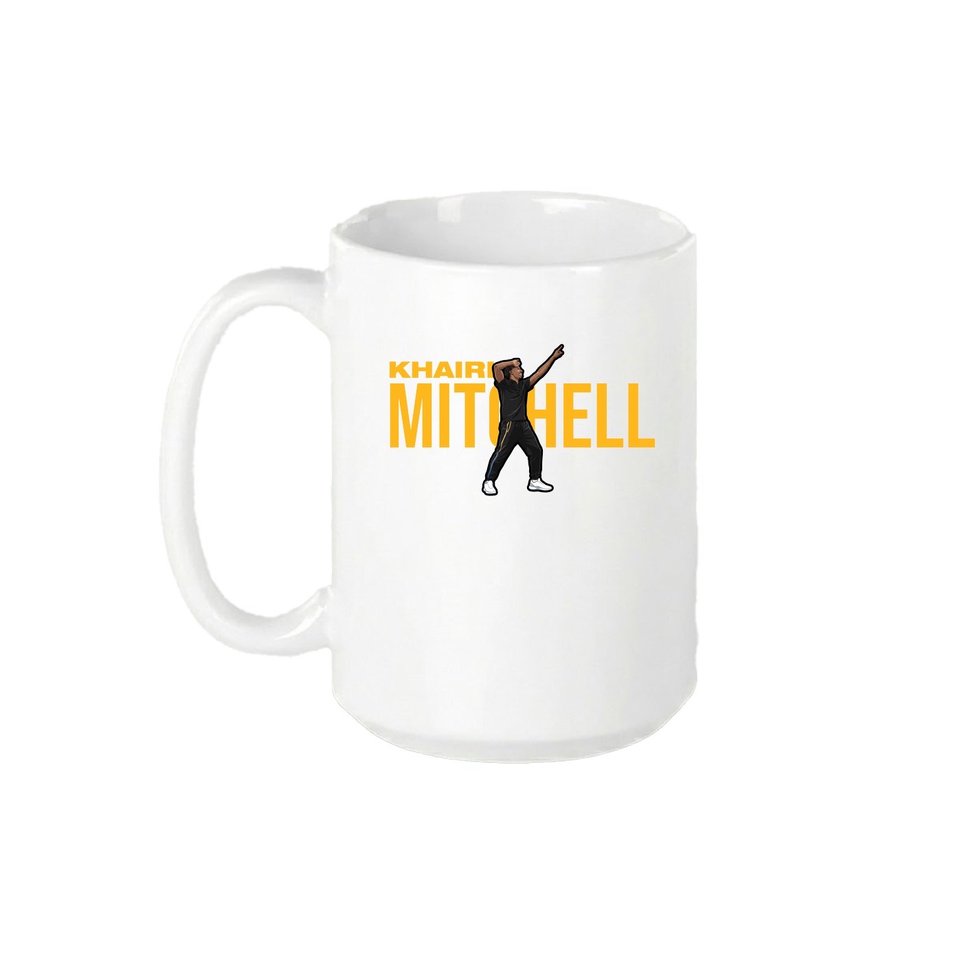 15oz Coffee Mug — Player Name in White