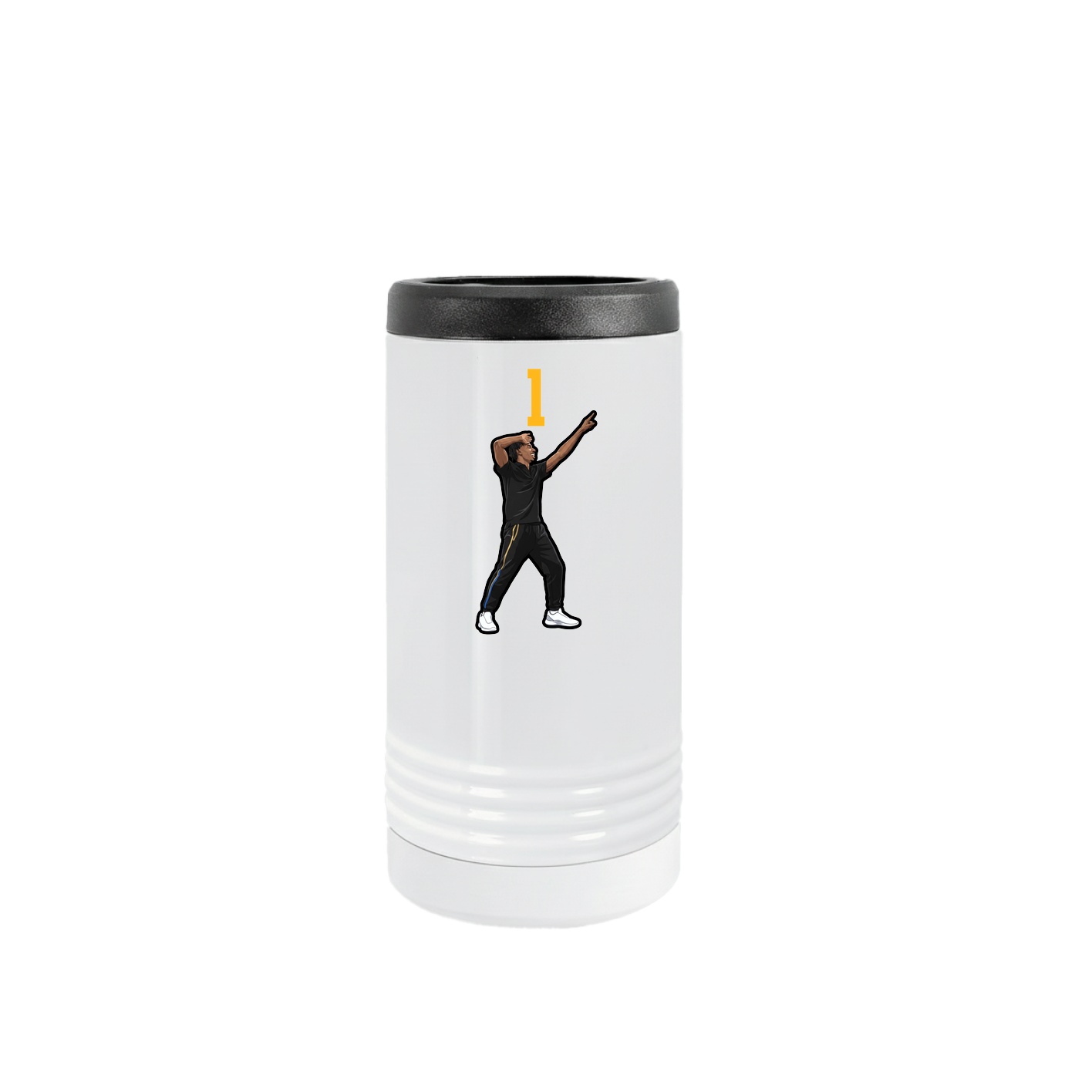 Slim Beverage Holder — Number Top in White