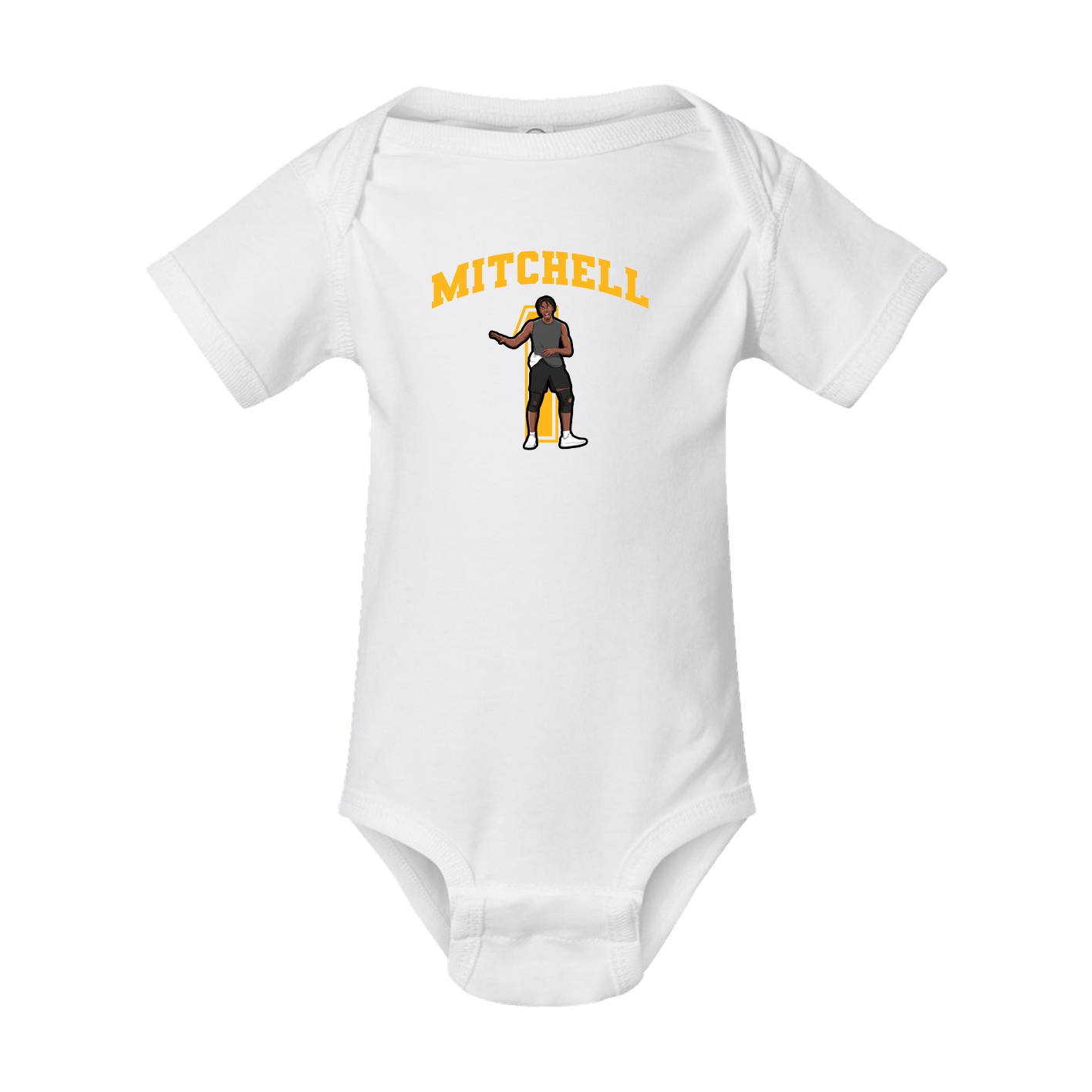 Baby Onesie — Number in White