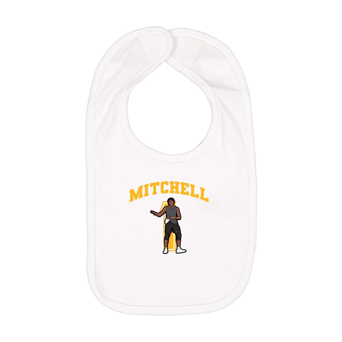 Infant Bib — Number in White