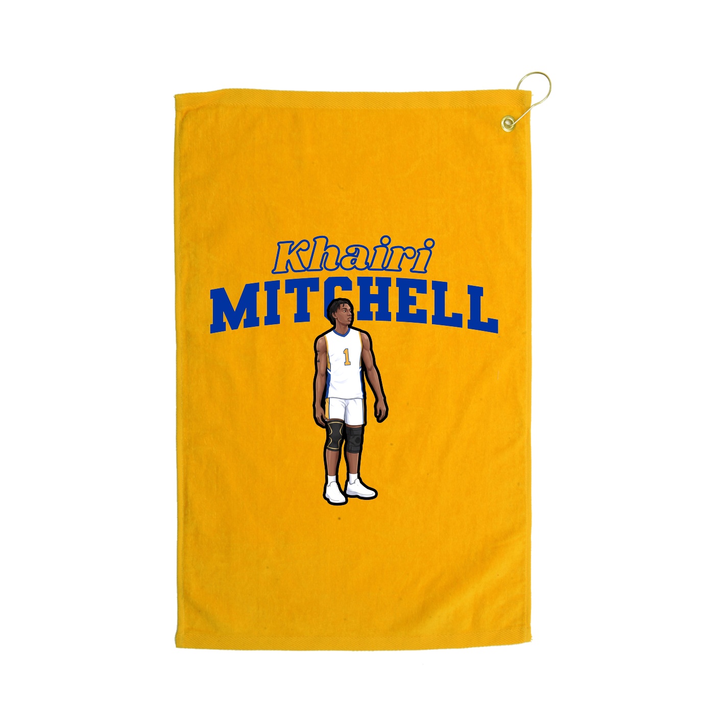 Golf Towel — Name Arch in Gold