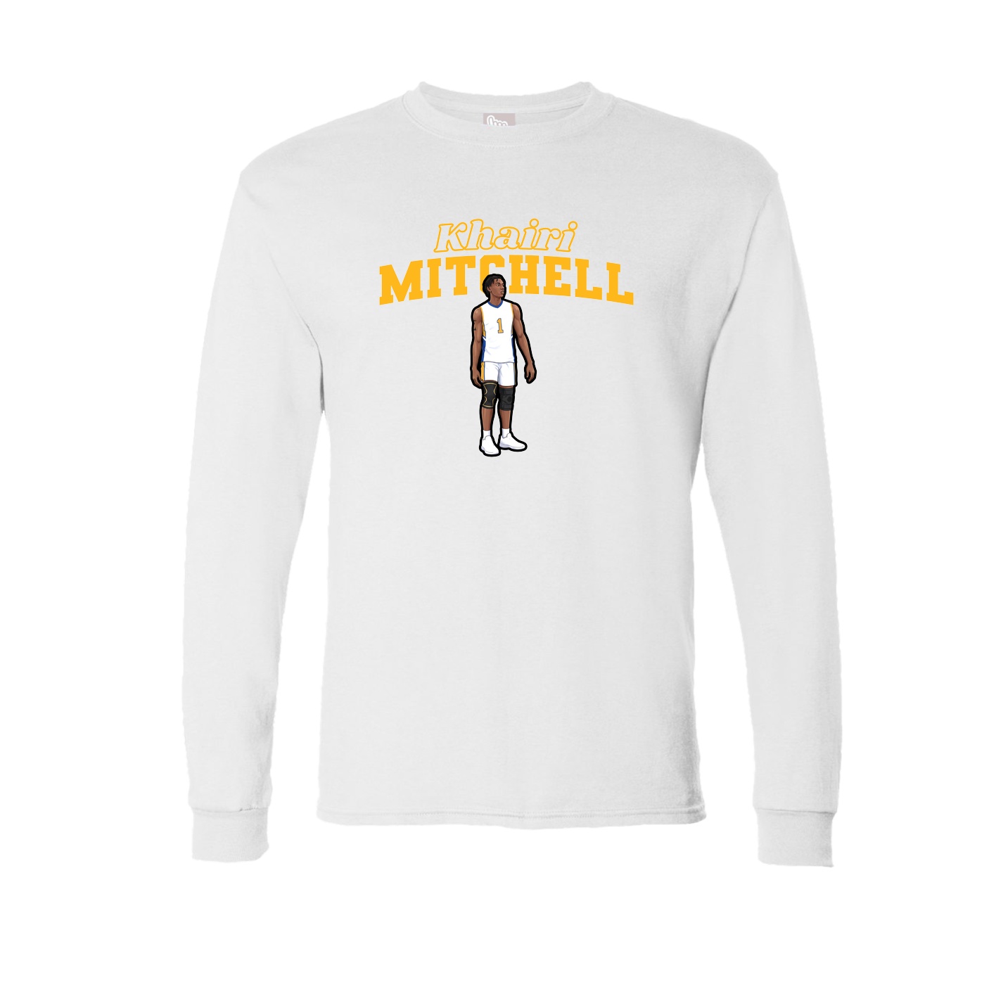 Long Sleeve Tee — Name Arch in White