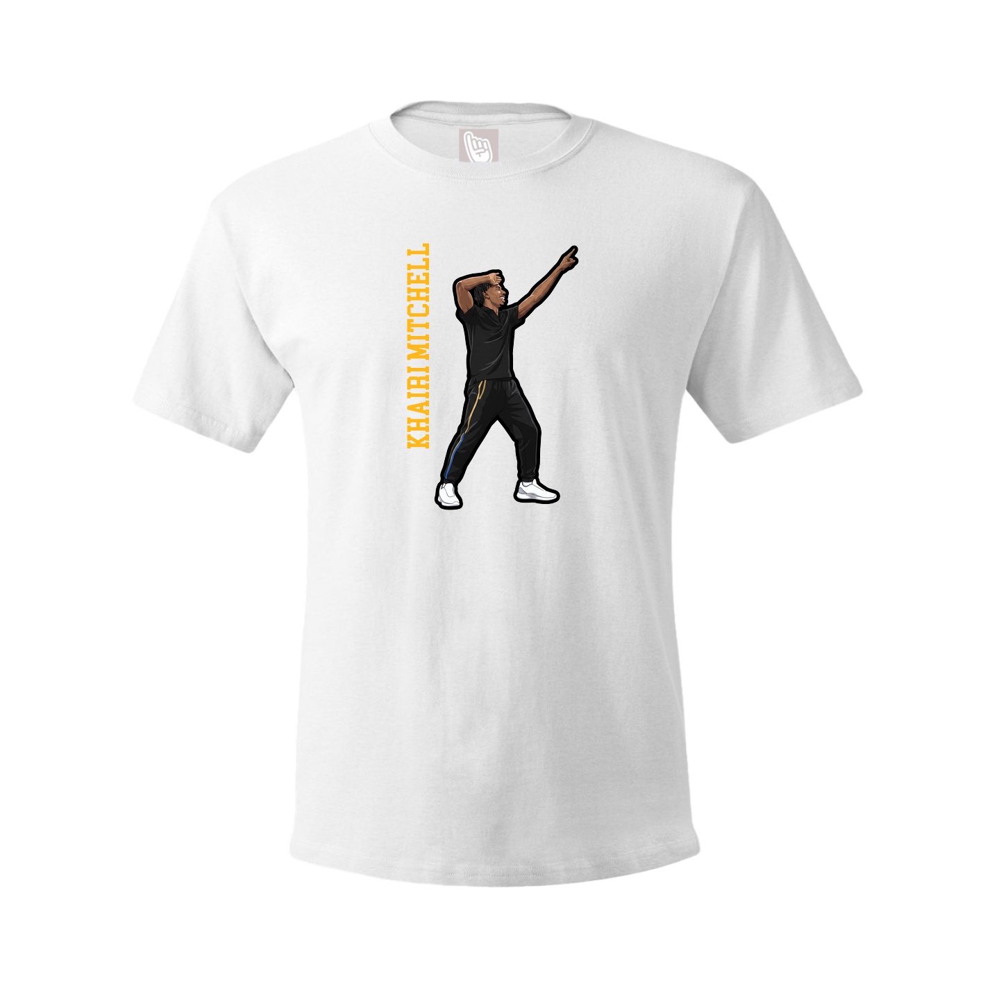 Tee — Name Vertical in White