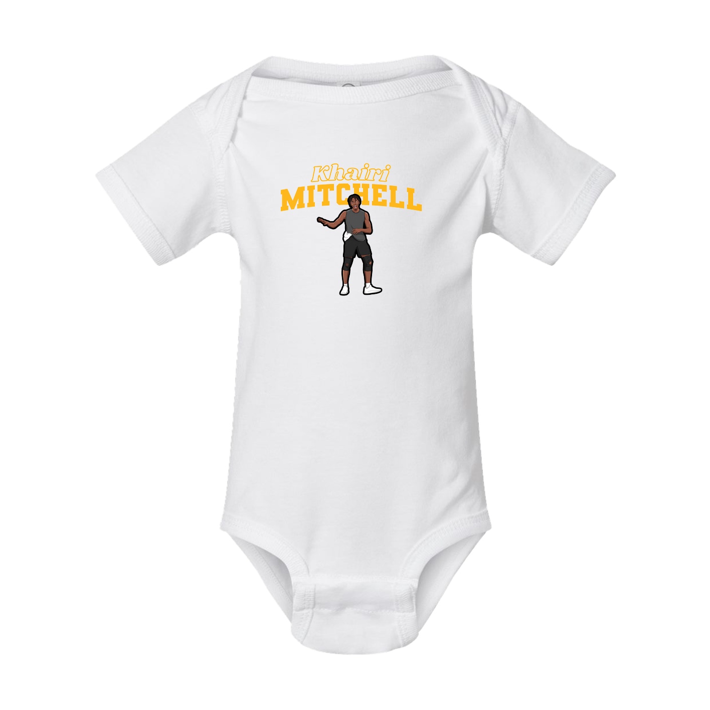 Baby Onesie — Name Arch in White