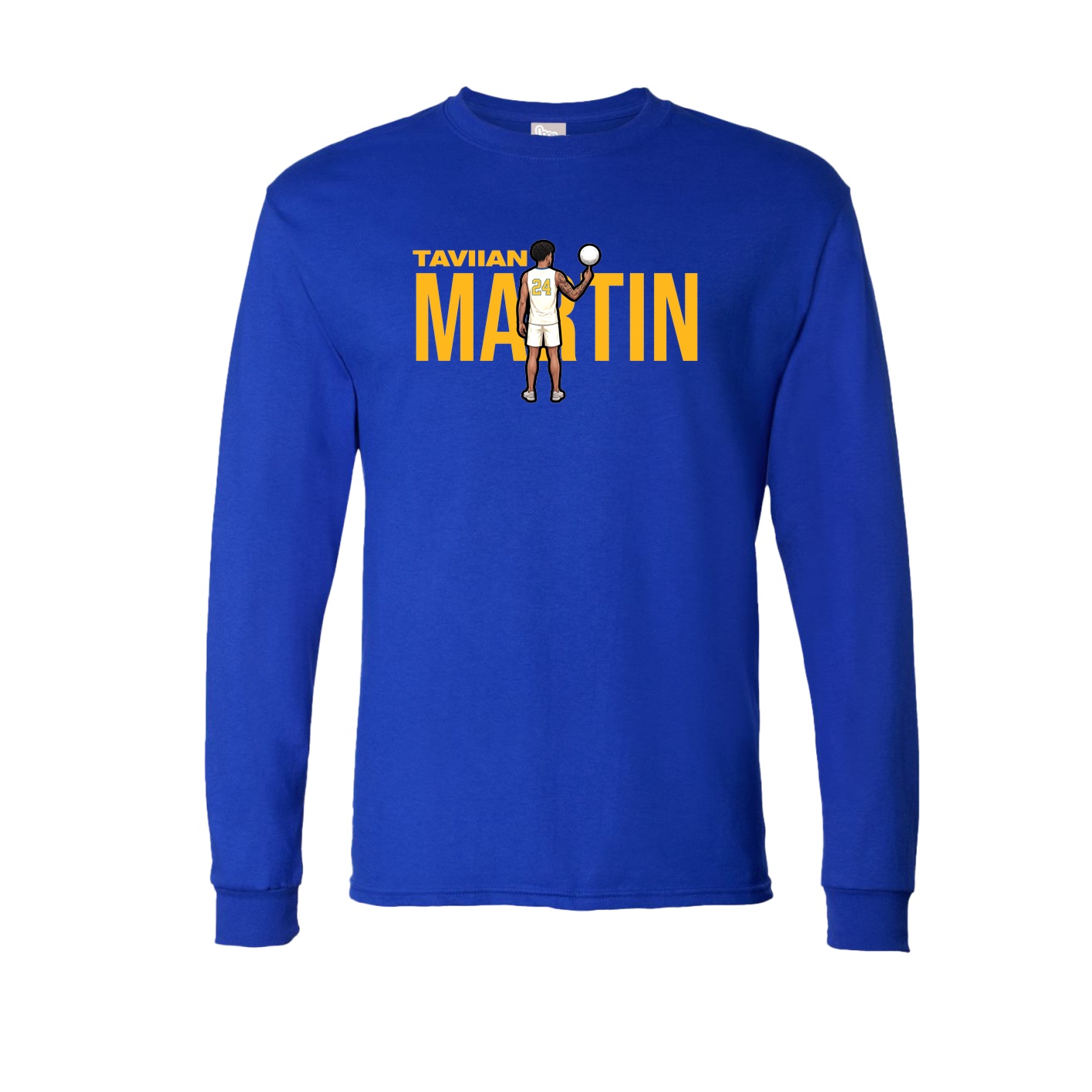 Long Sleeve Tee — Player Name in Royal