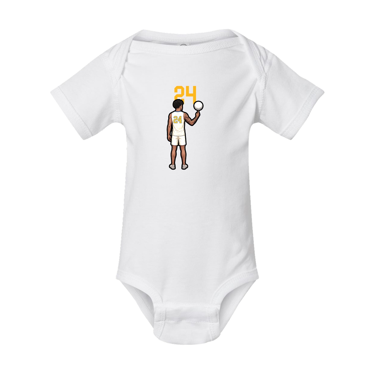 Baby Onesie — Number Top in White