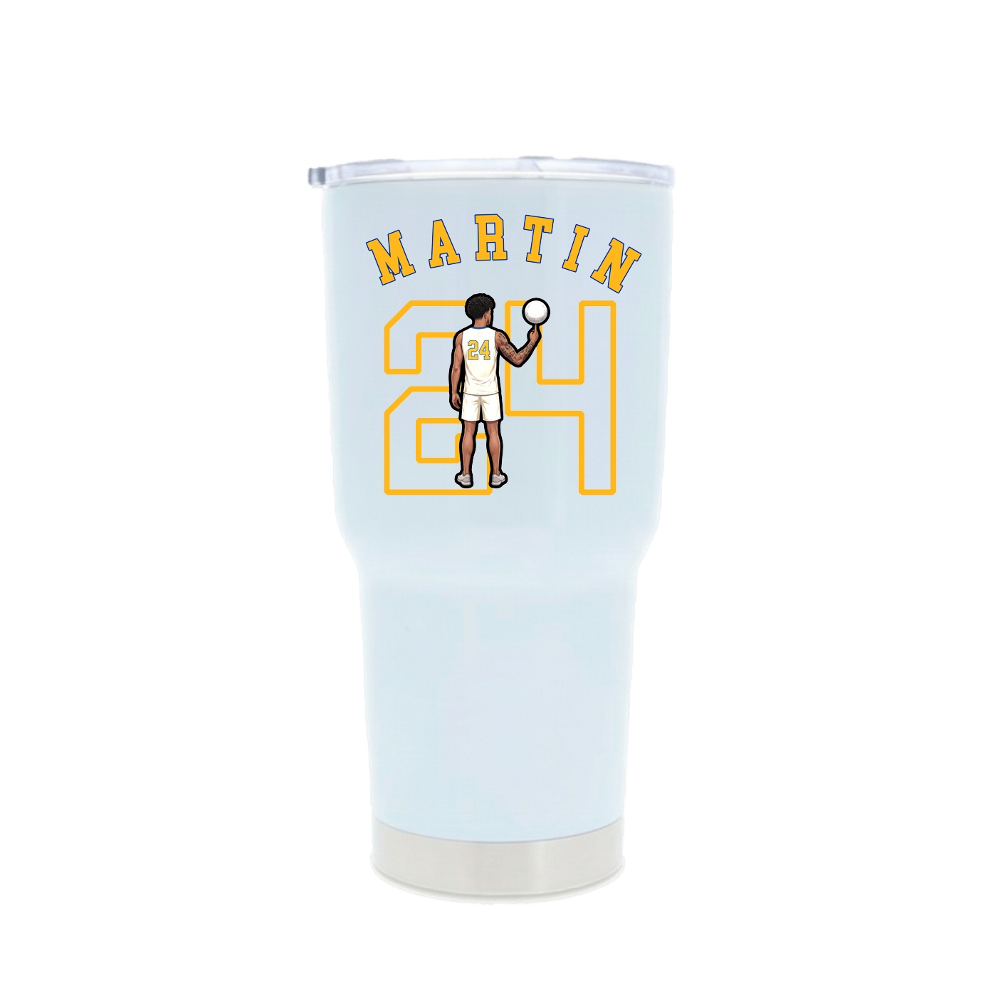 30oz Stainless Steel Tumbler — Shirsey Arch in White
