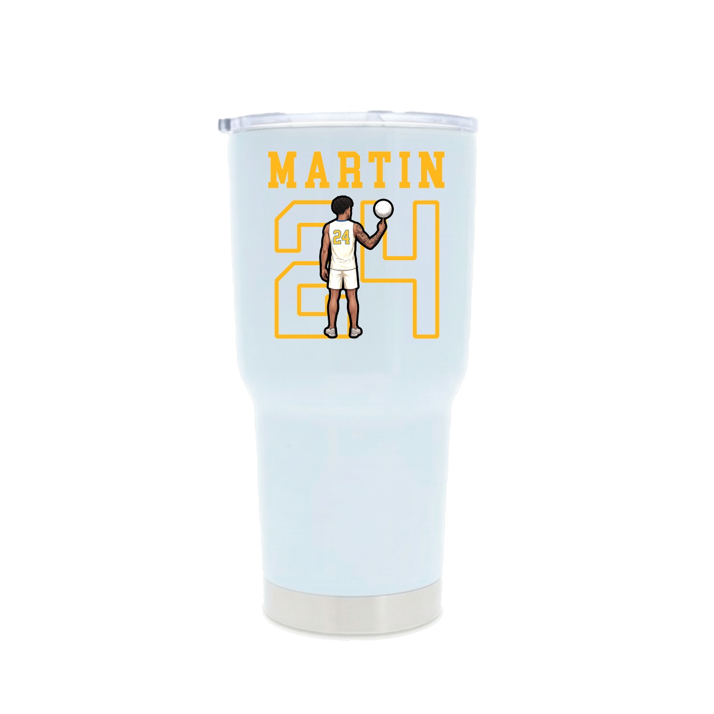 30oz Stainless Steel Tumbler — Shirsey in White