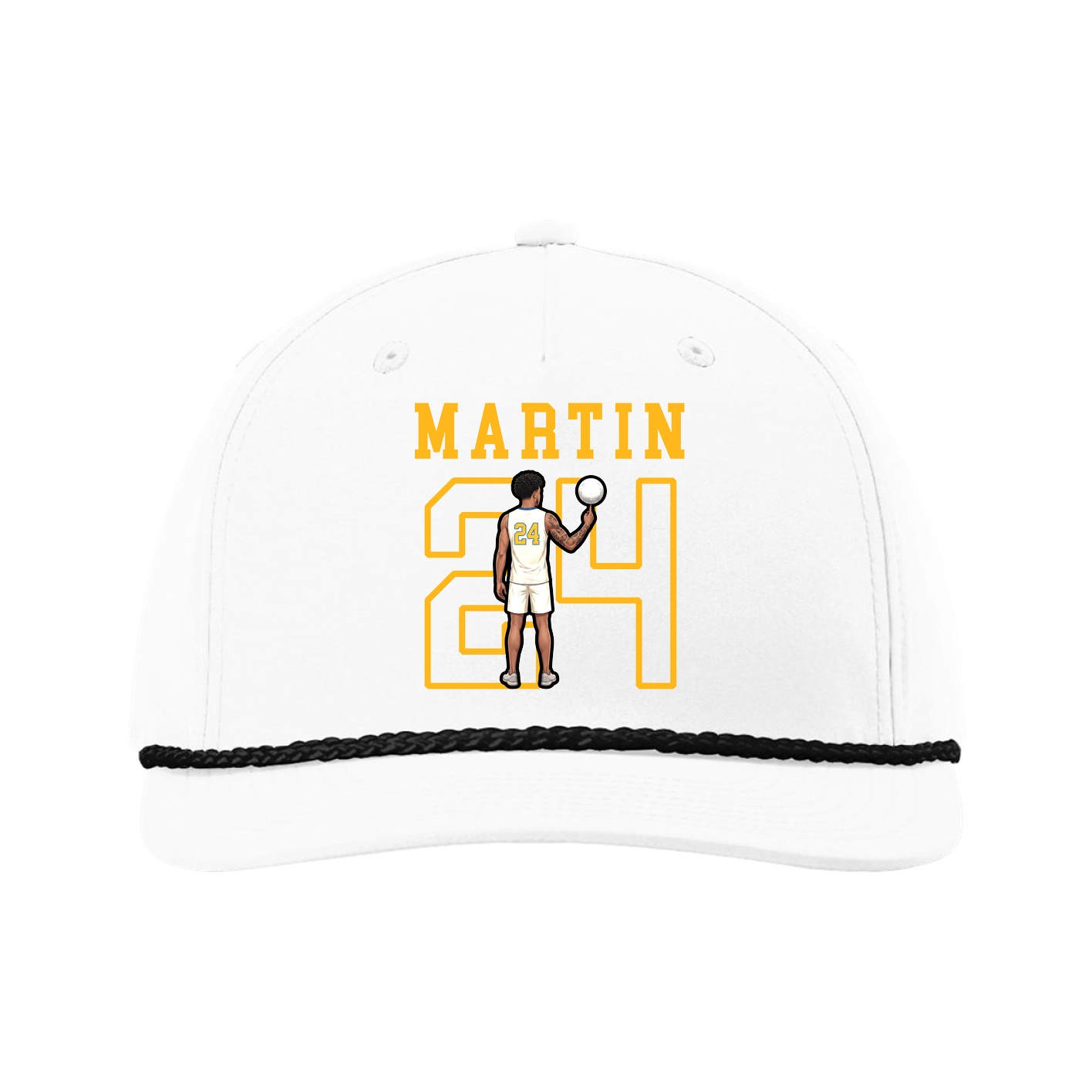 Five-Panel Classic Rope Cap — Shirsey in White
