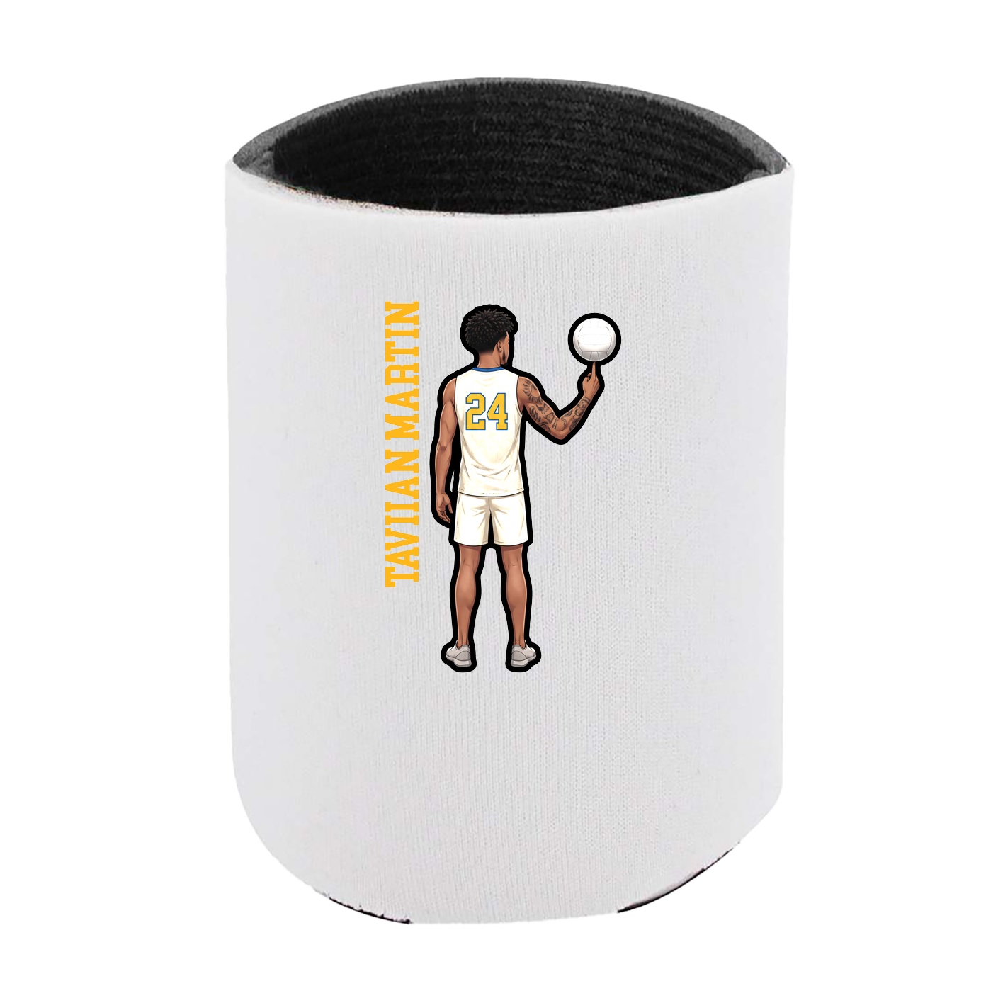Can Holder — Name Vertical in White