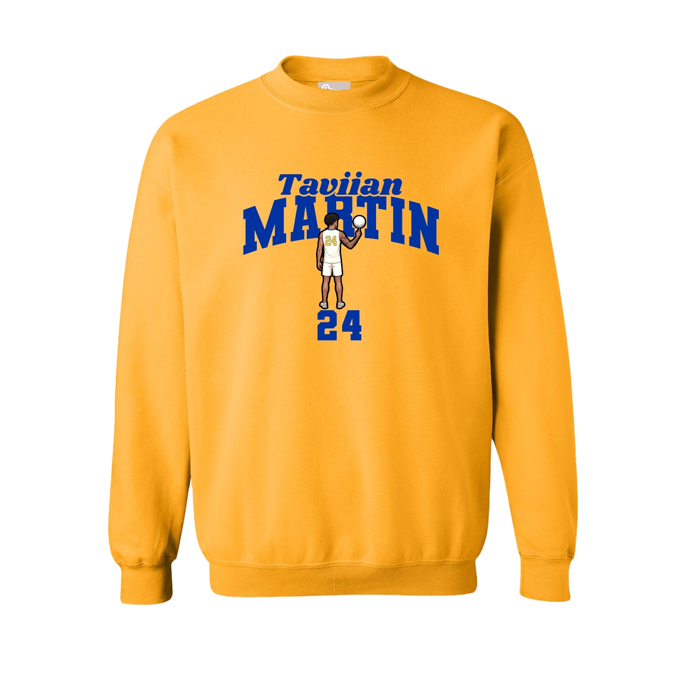 Fleece Crew — Signature Arch in Gold