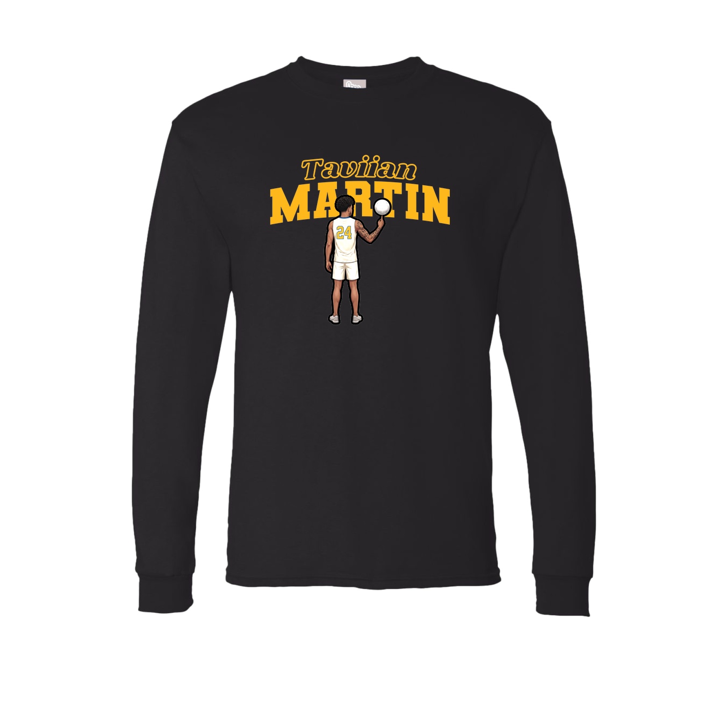 Long Sleeve Tee — Name Arch in Black