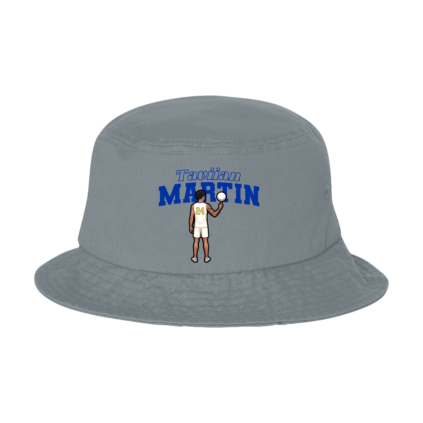 Bucket Cap — Name Arch in Grey