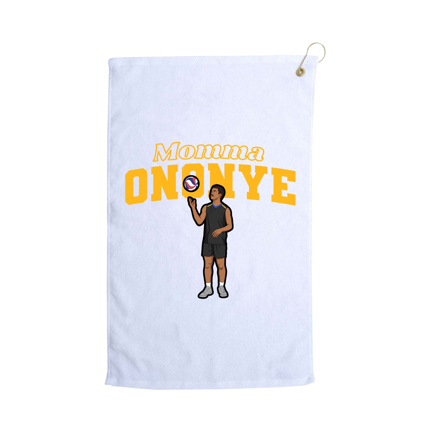 Golf Towel — Mothers Day Block in White