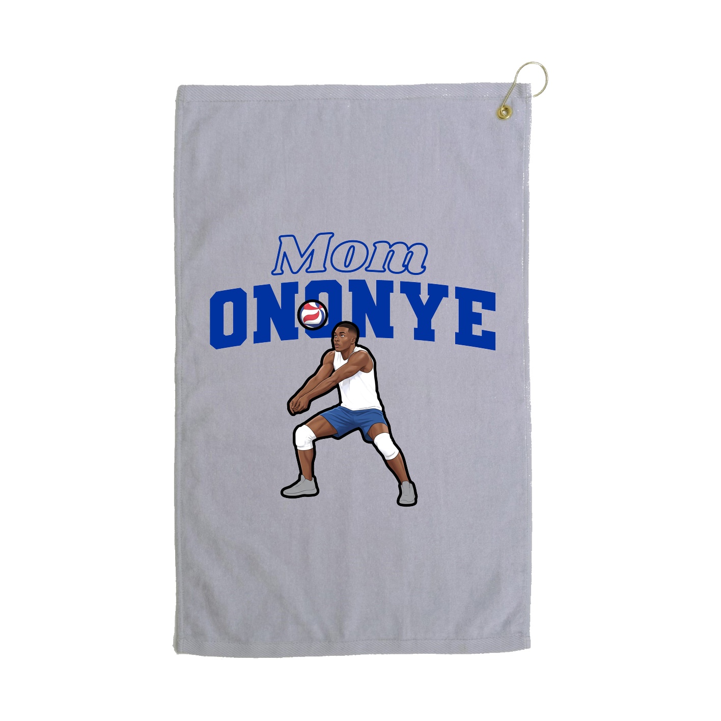 Golf Towel — Mothers Day Block in Grey