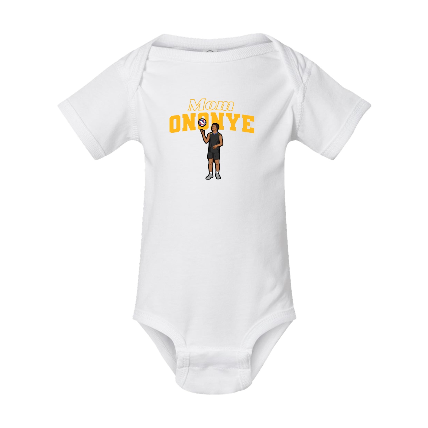 Baby Onesie — Mothers Day Block in White