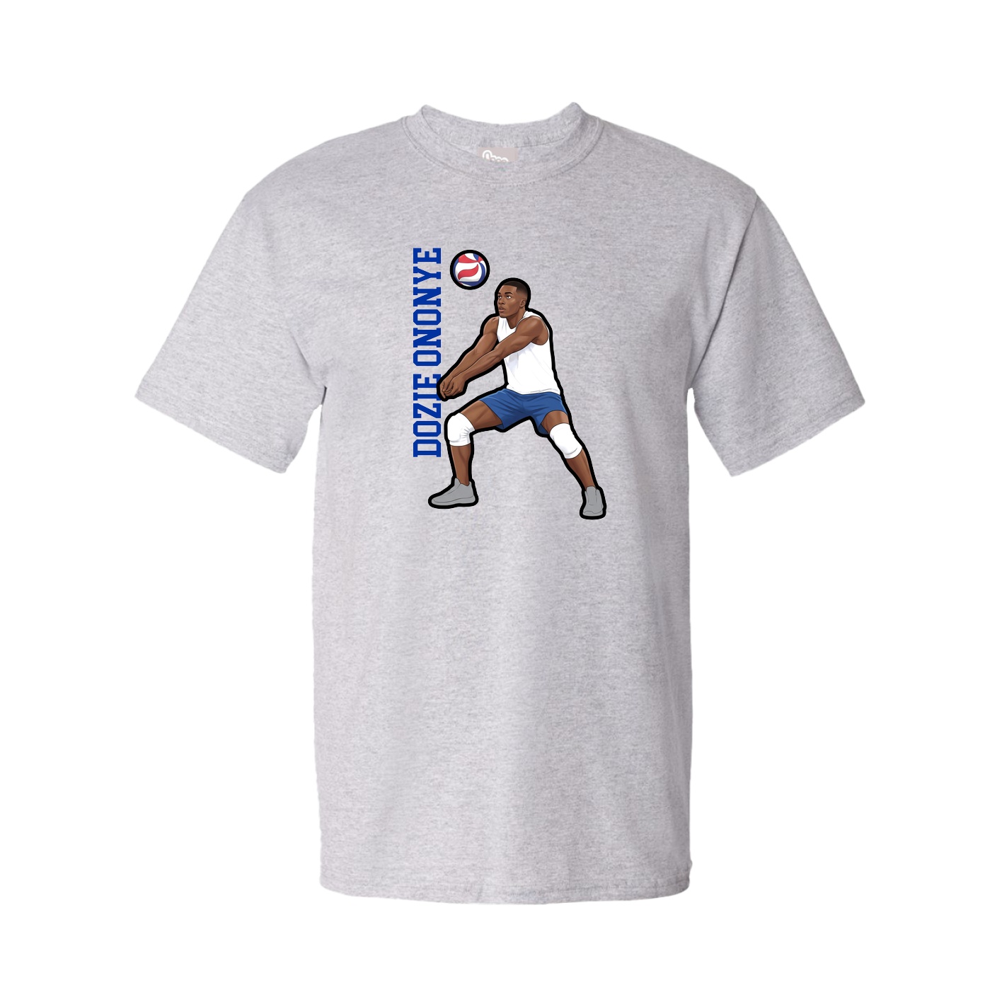 Youth Tee — Name Vertical in Grey
