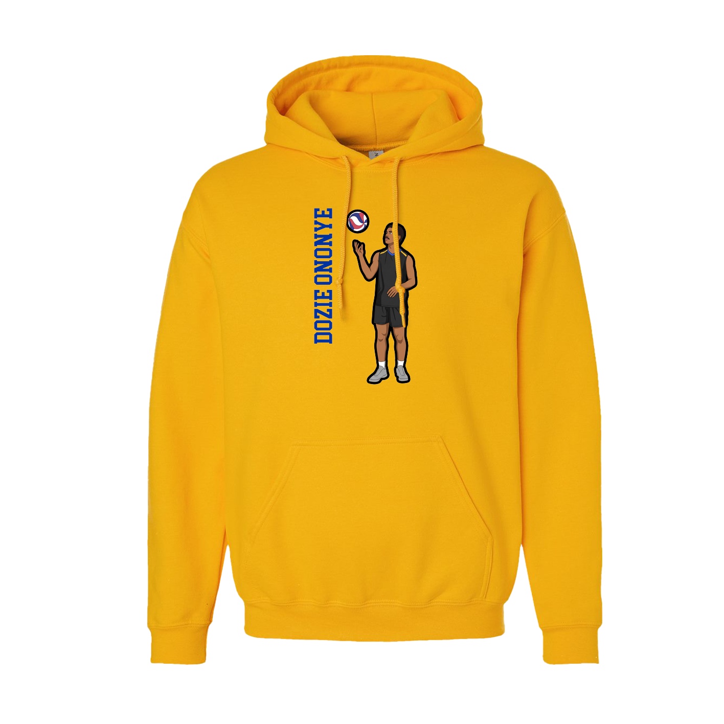 Youth Hoodie — Name Vertical in Gold