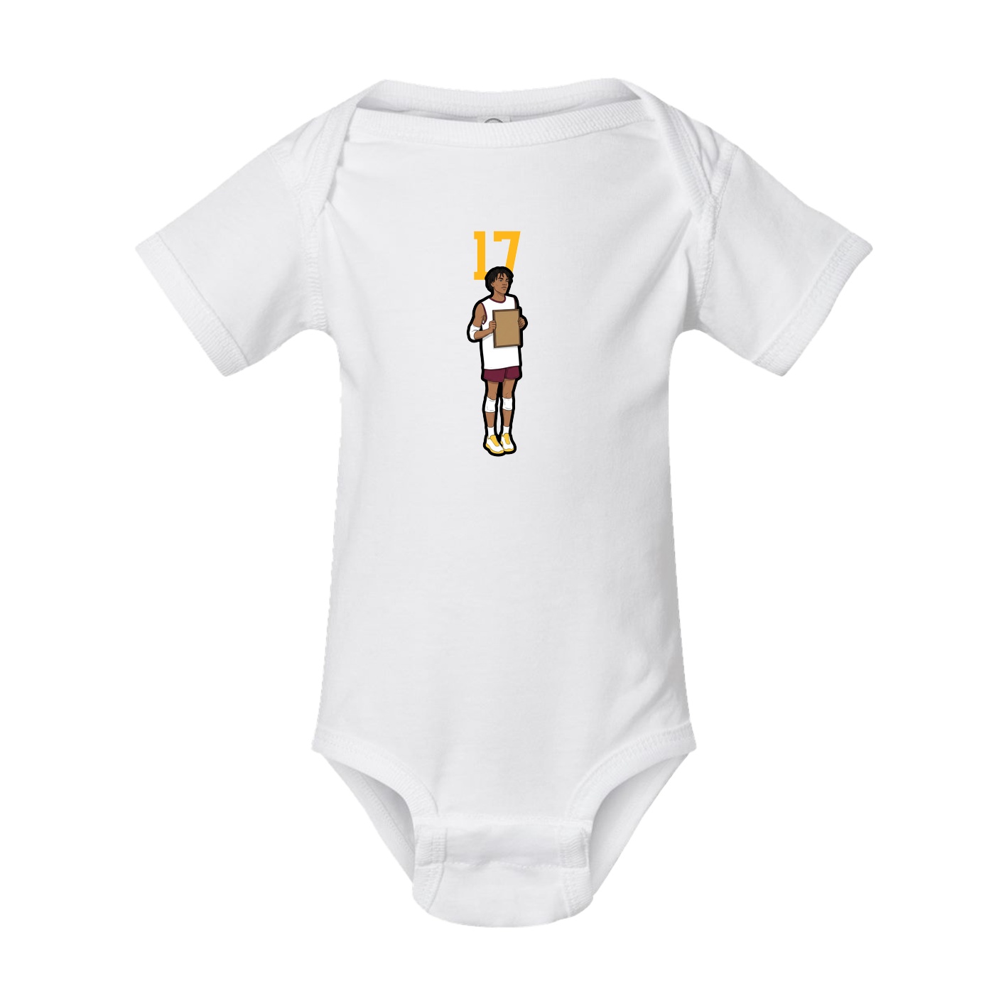 Baby Onesie — Number Top in White