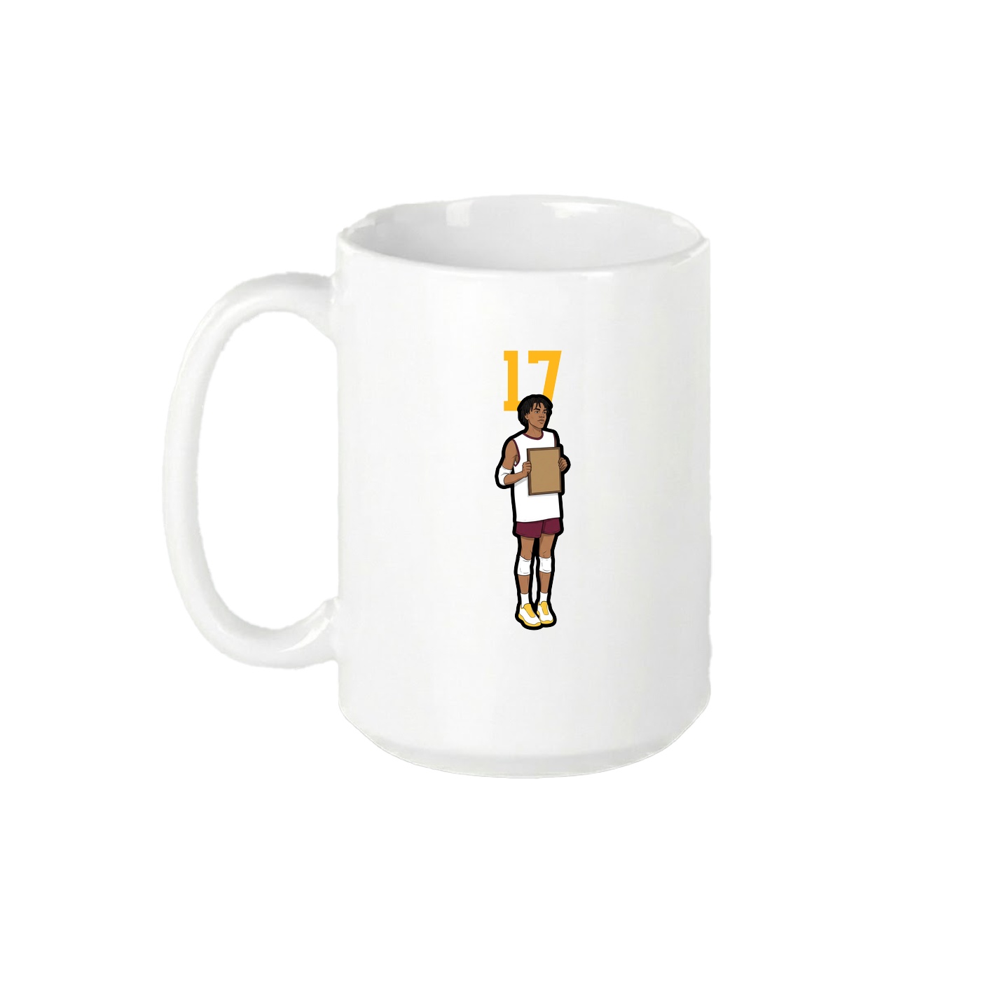 15oz Coffee Mug — Number Top in White
