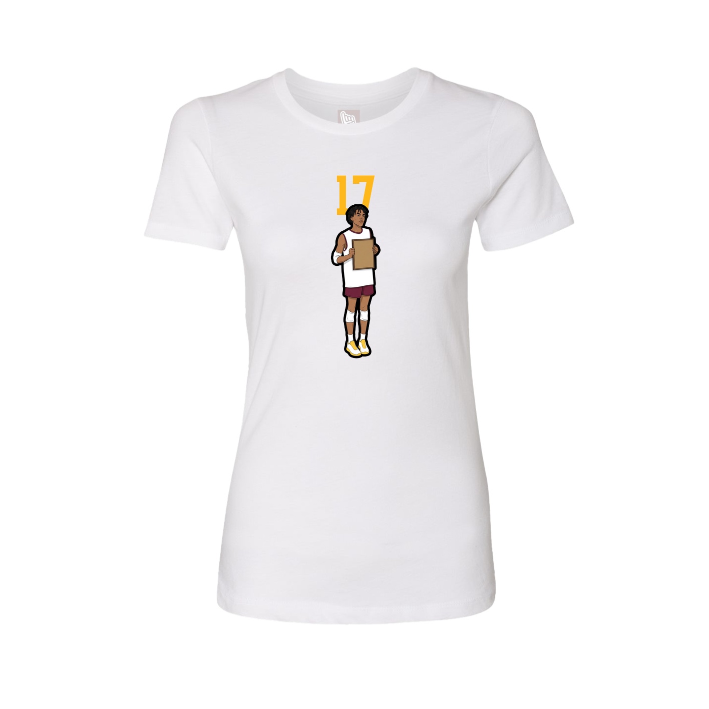 Womens Tee — Number Top in White