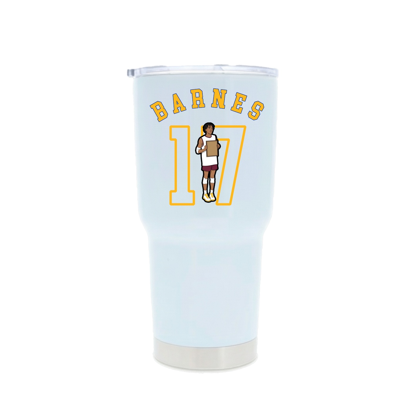 30oz Stainless Steel Tumbler — Shirsey Arch in White