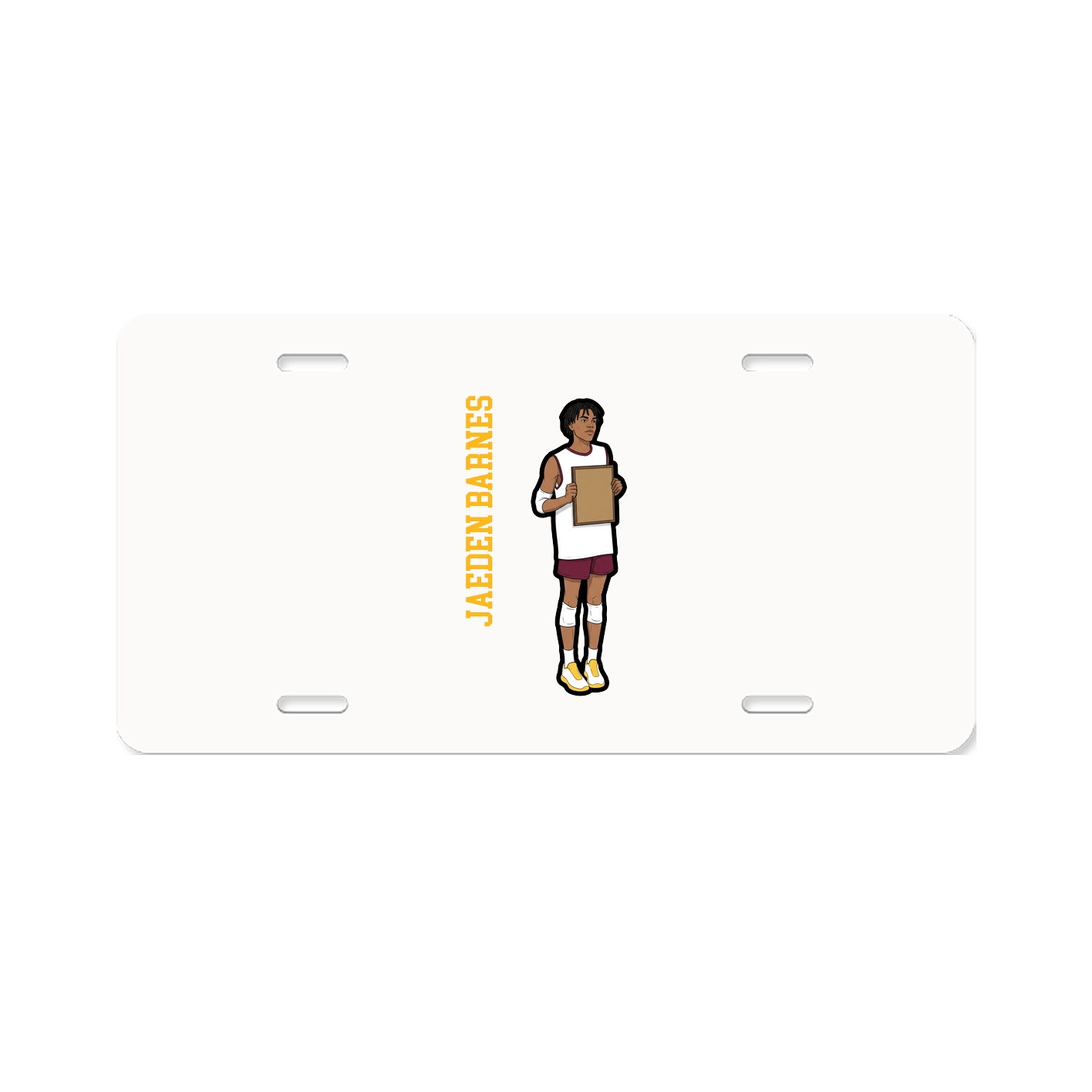 License Plate — Name Vertical in Classic