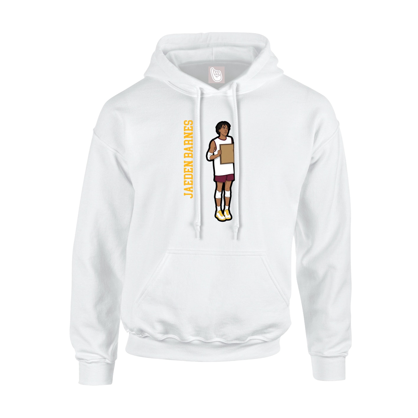 Hoodie — Name Vertical in White