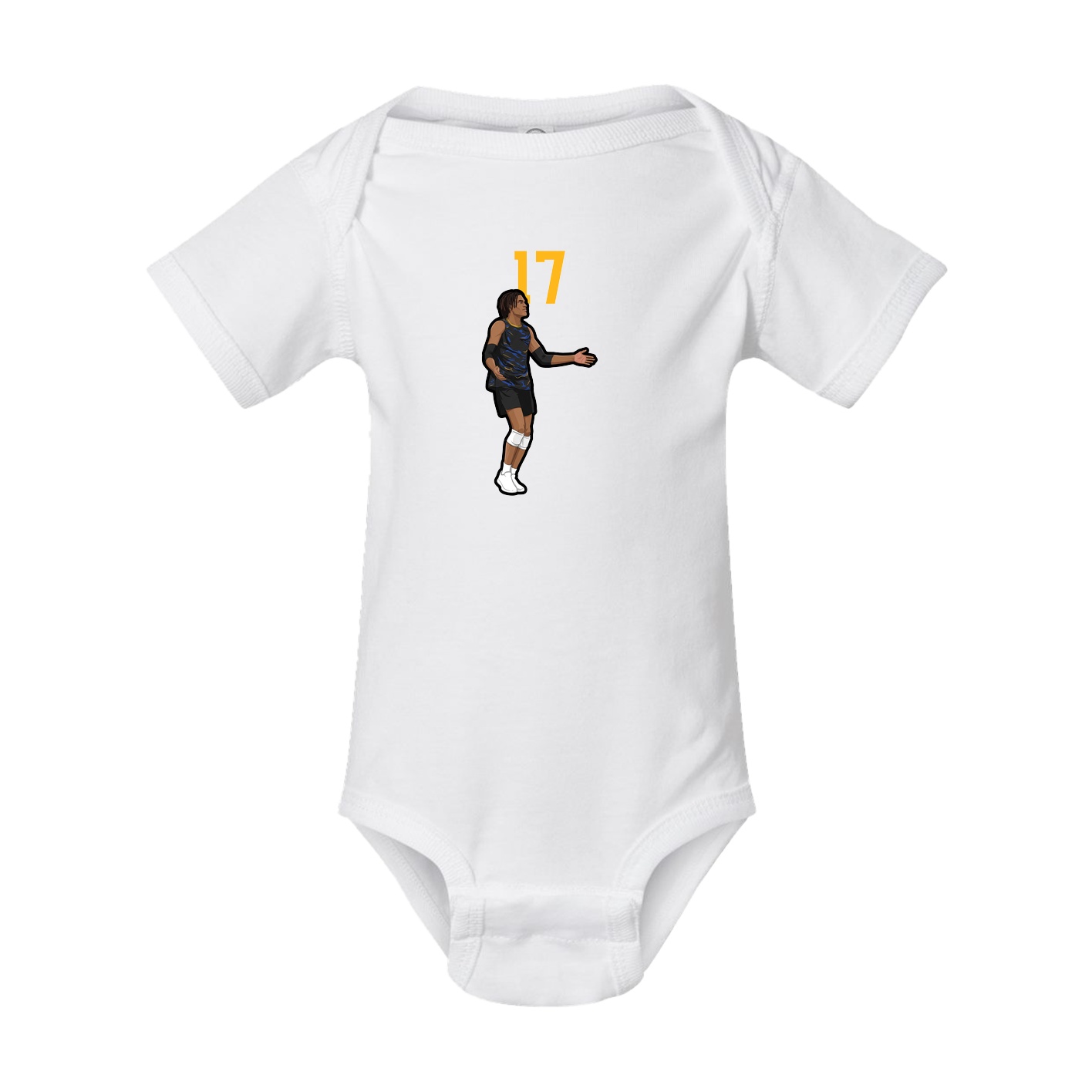 Baby Onesie — Number Top in White