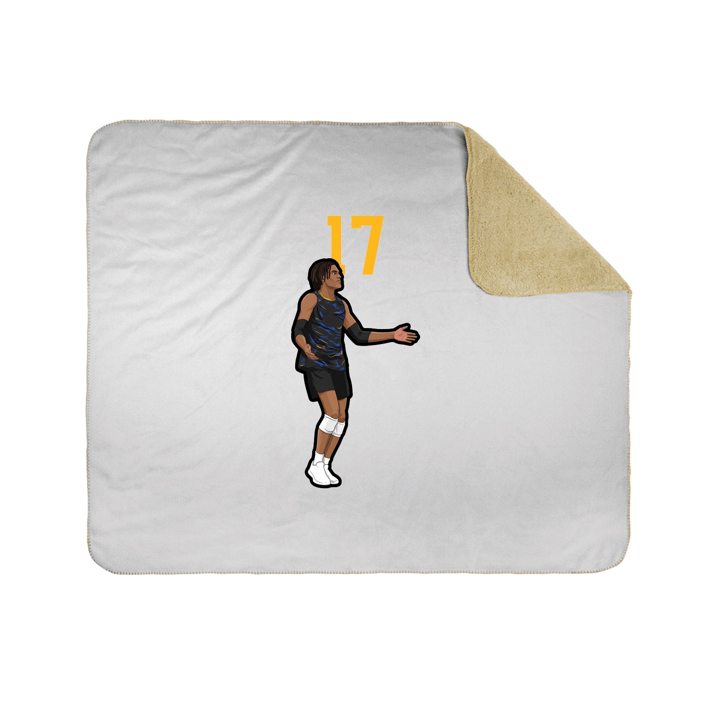 Throw Blanket — Number Top in White