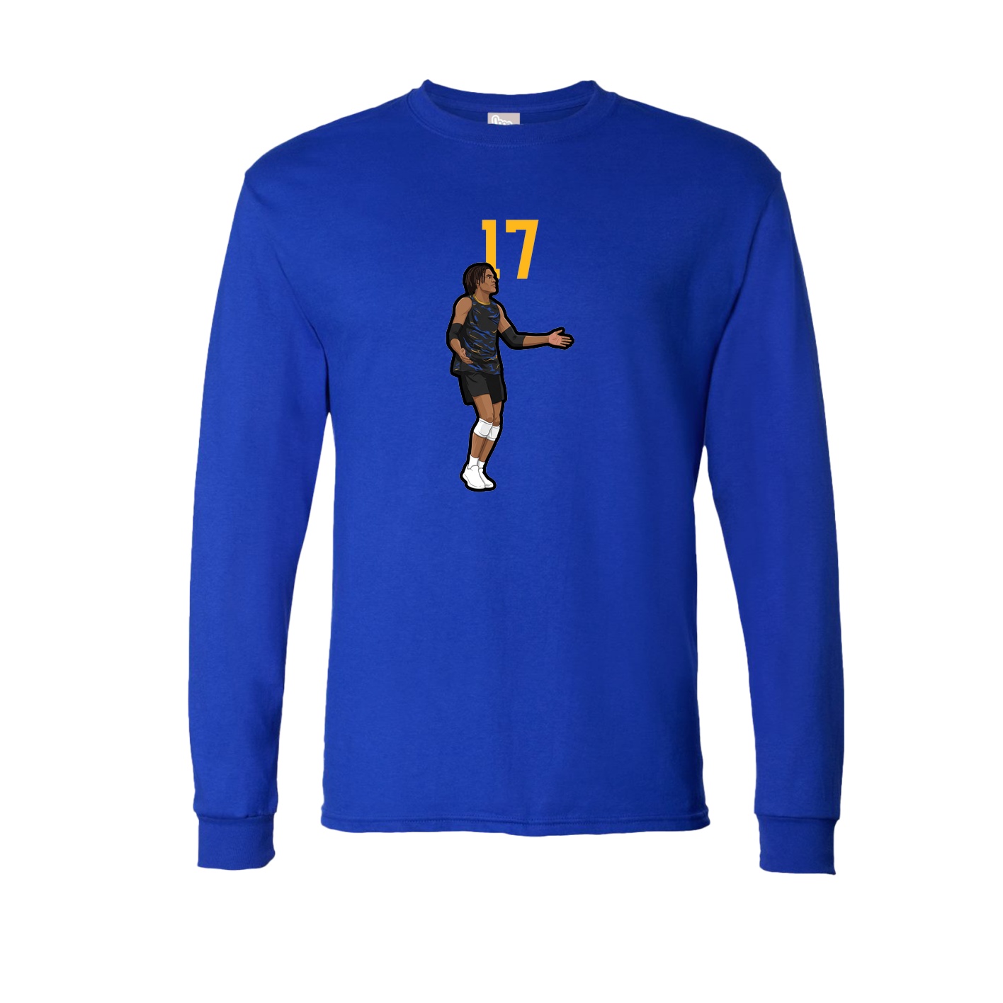 Long Sleeve Tee — Number Top in Royal