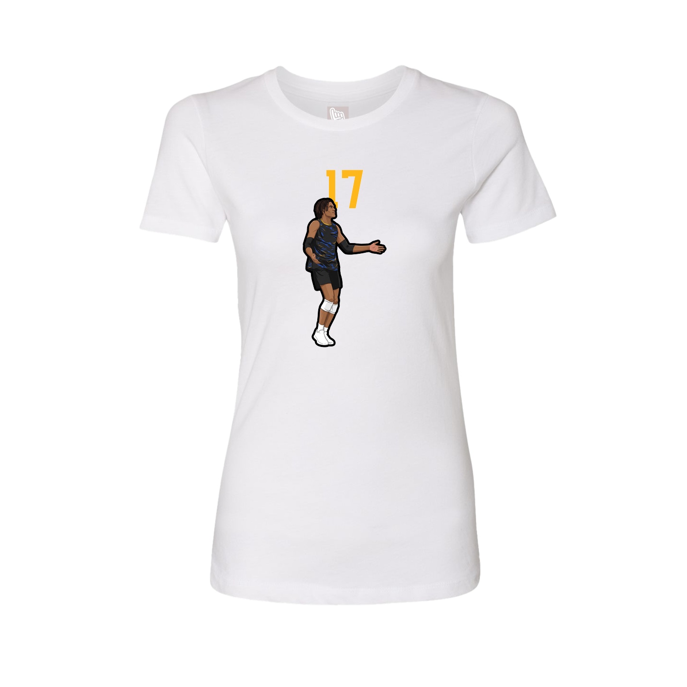 Womens Tee — Number Top in White