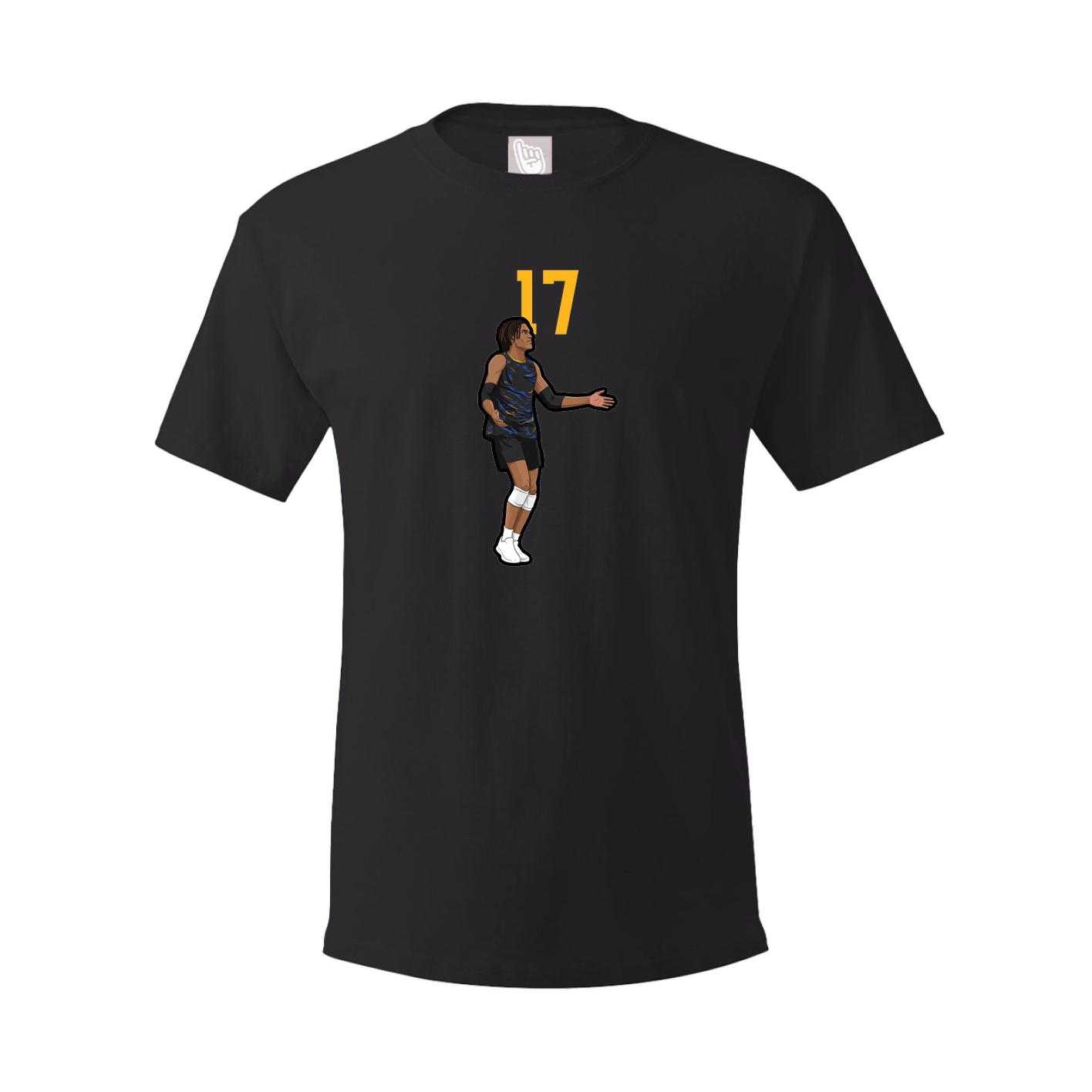 Youth Tee — Number Top in Black