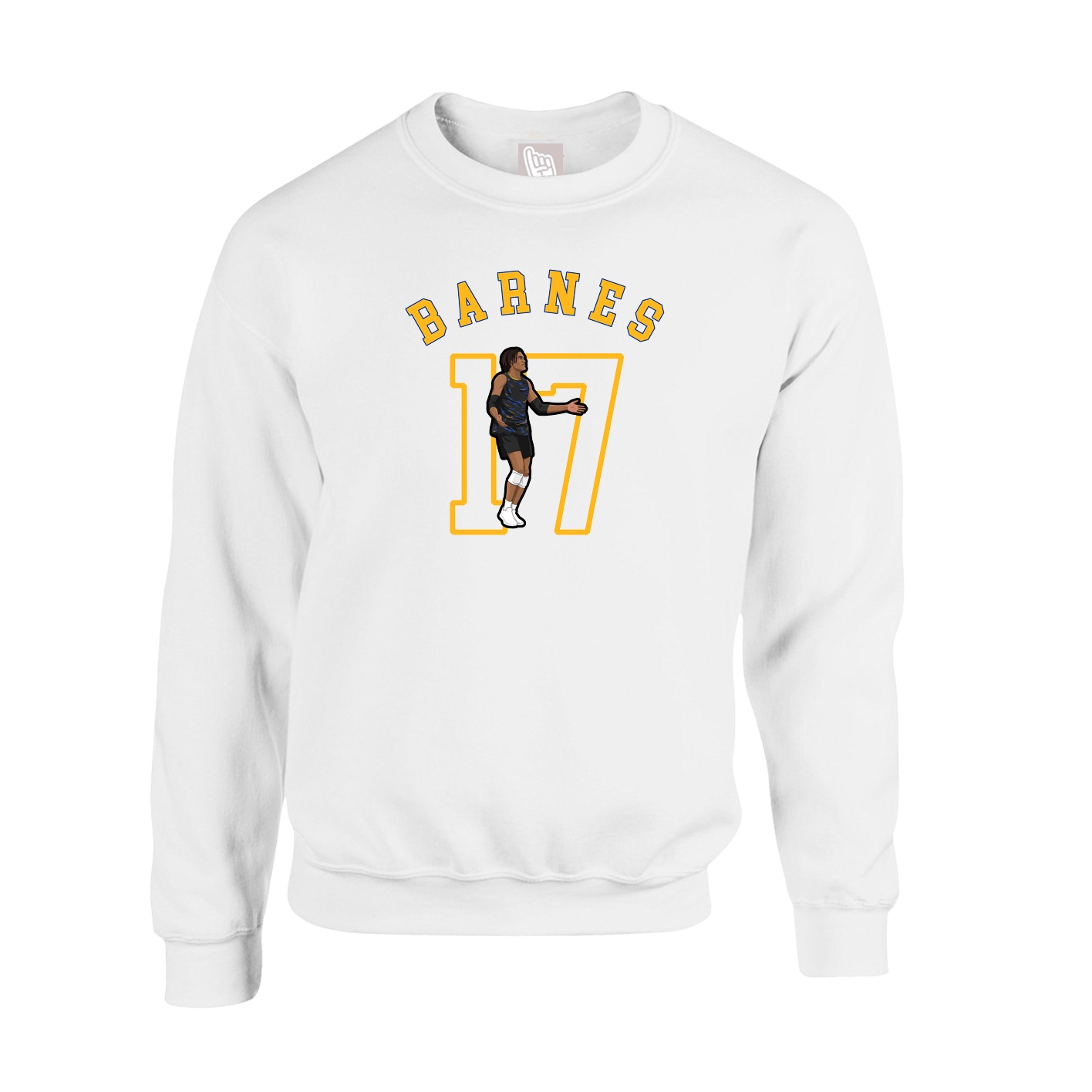 Fleece Crew — Shirsey Arch in White