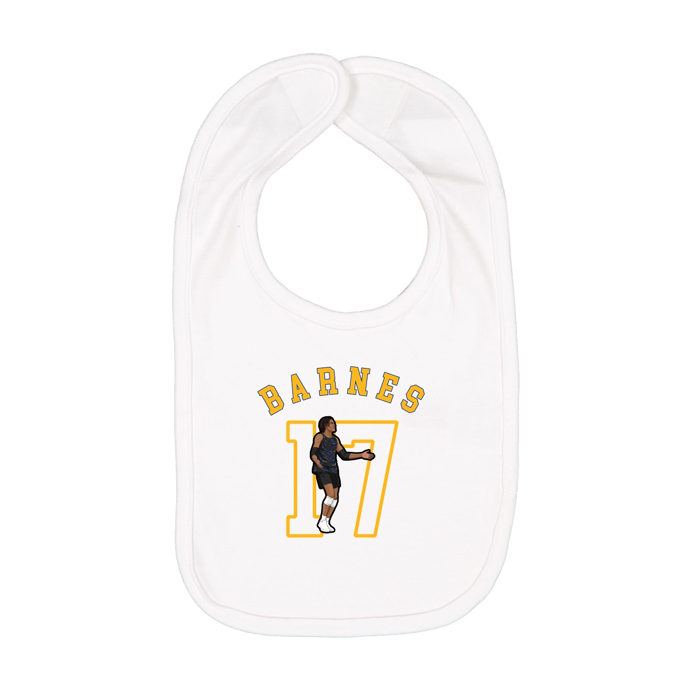 Infant Bib — Shirsey Arch in White