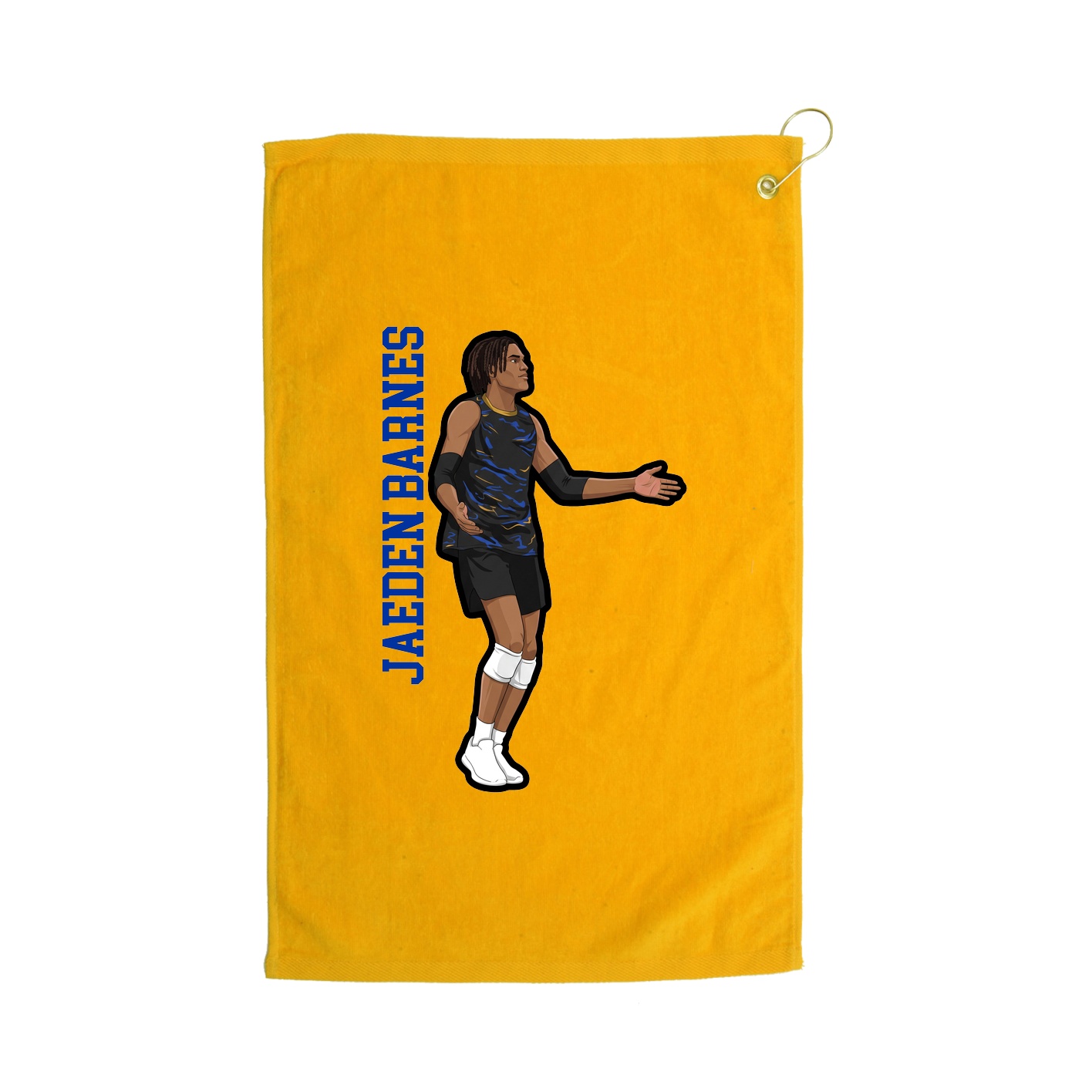 Golf Towel — Name Vertical in Gold