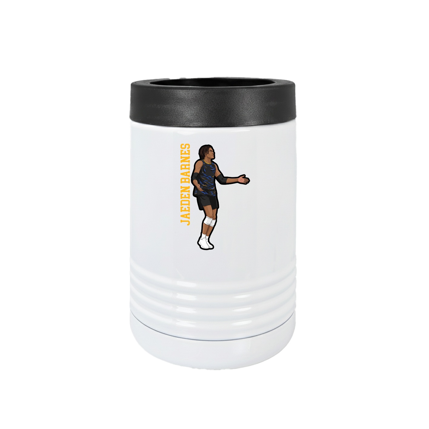 Beverage Holder — Name Vertical in White