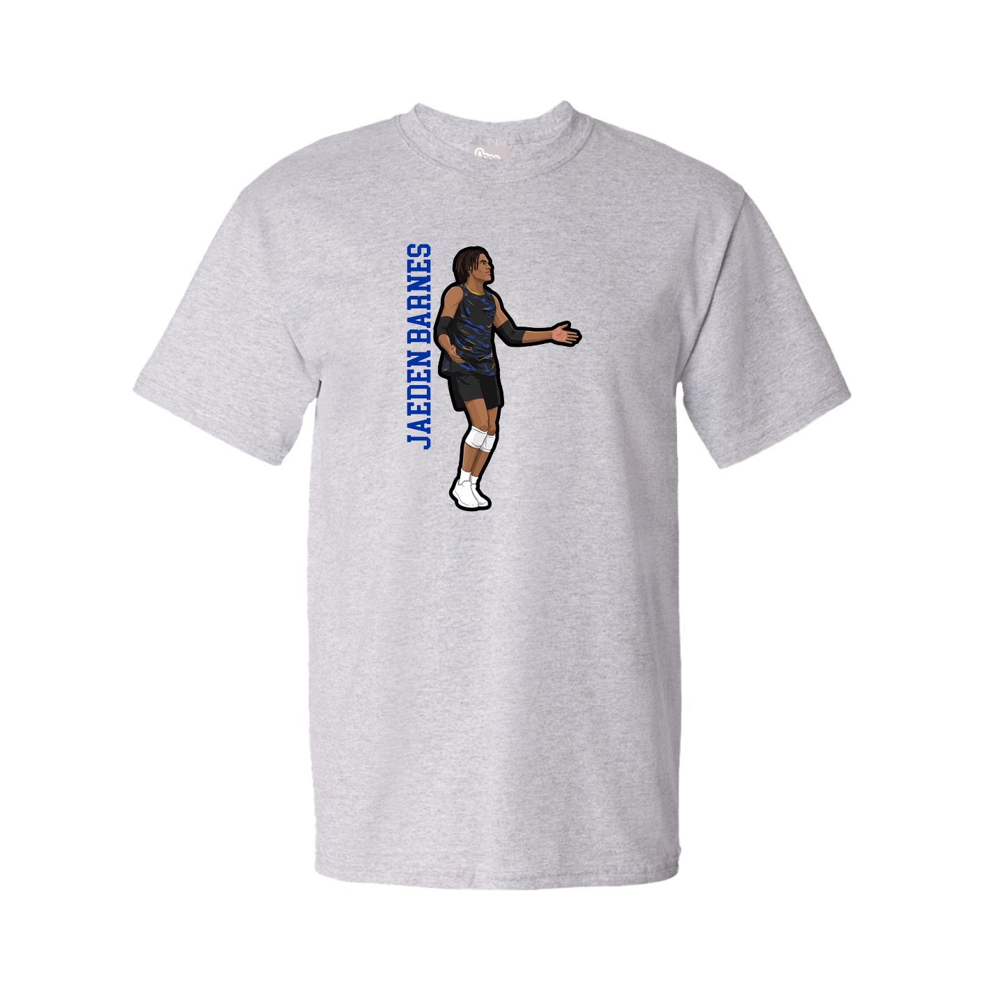 Youth Tee — Name Vertical in Grey