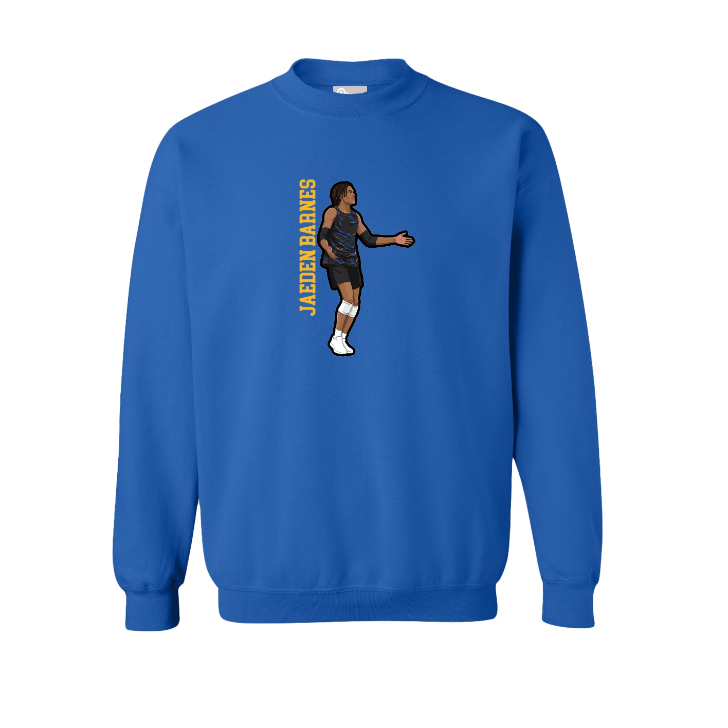 Fleece Crew — Name Vertical in Royal