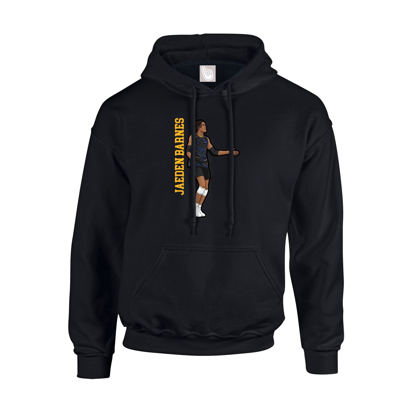 Youth Hoodie — Name Vertical in Black